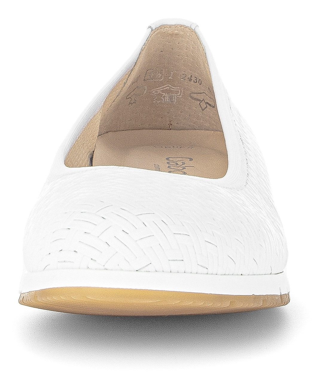 Gabor FLORENZ Ballerina, Keilabsatz, Komfortschuh, Bequemschuh mit Flechtmuster, Weite G