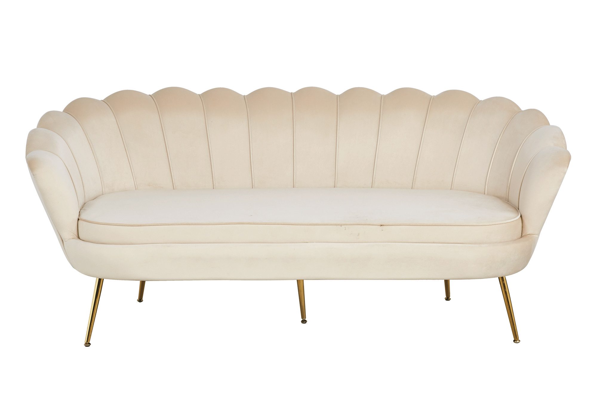 dynamic24 3-Sitzer Merichleri, Muschelsofa aus Samt günstig online kaufen