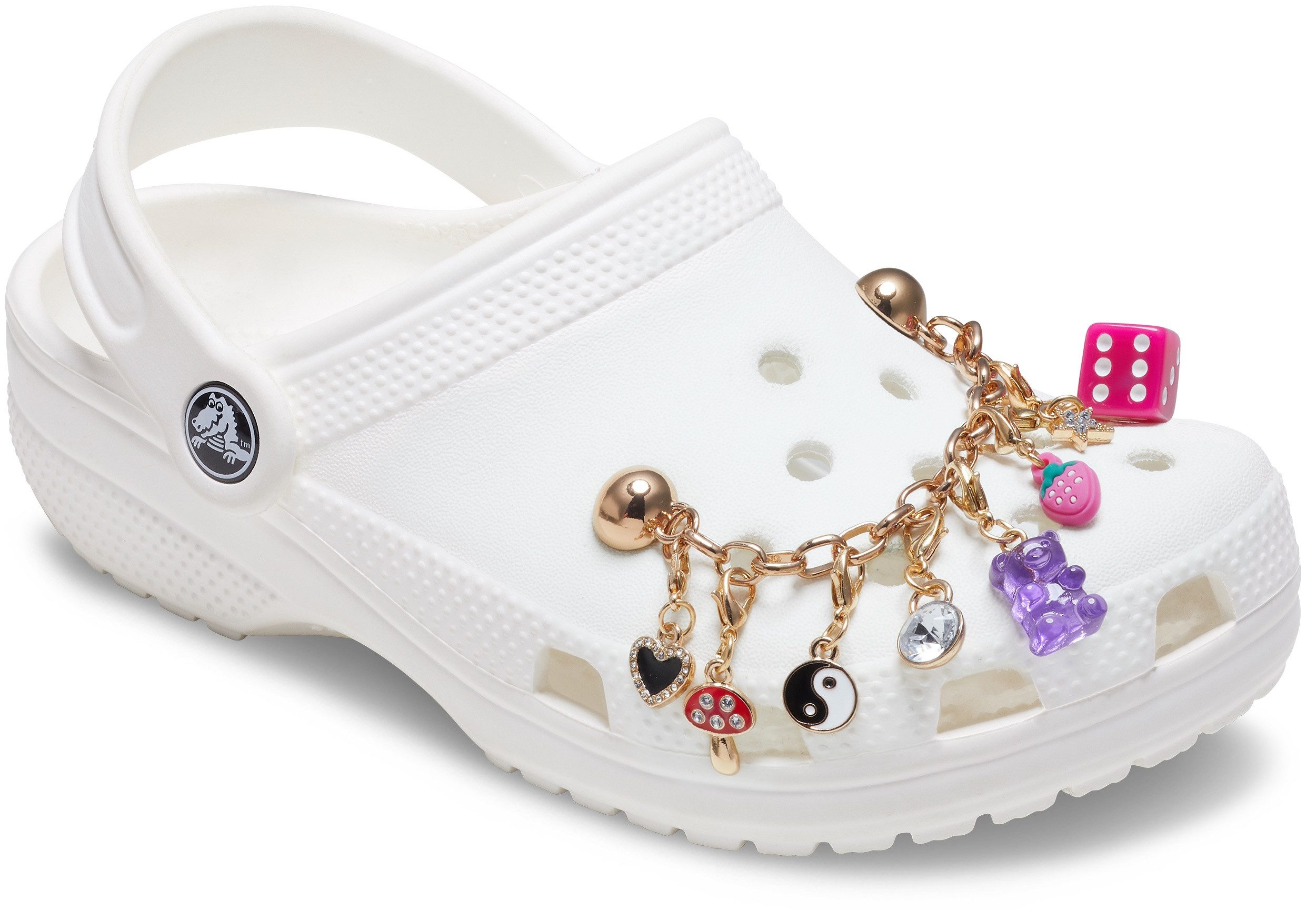Crocs Schuhanstecker Jibbitz™ "Custom Charm Chain" (Set, 5-tlg., Kein Spielzeug. Nicht für Kinder unter 3 Jahren geeignet), Schuh-Dekoration mit Charm-Kette und Anhängern