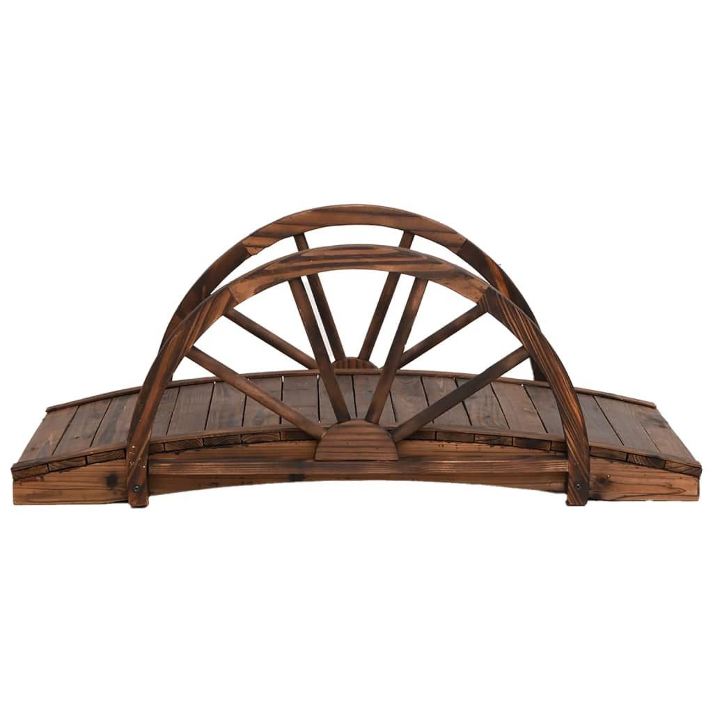 vidaXL Zierbrücke Gartenbrücke mit Rad-Design 99x50x38 günstig online kaufen