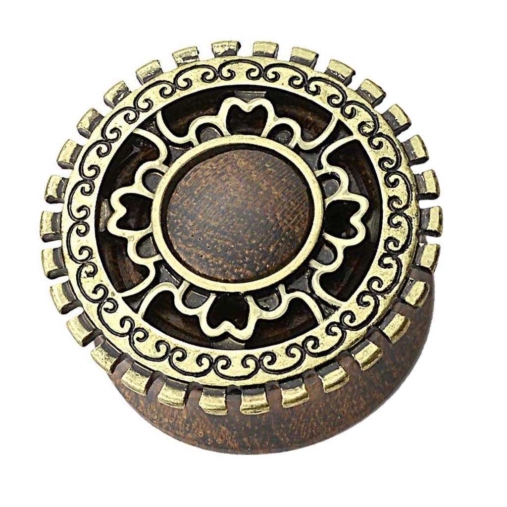 Plug Piercing Holz Tribal Aztek Altgold