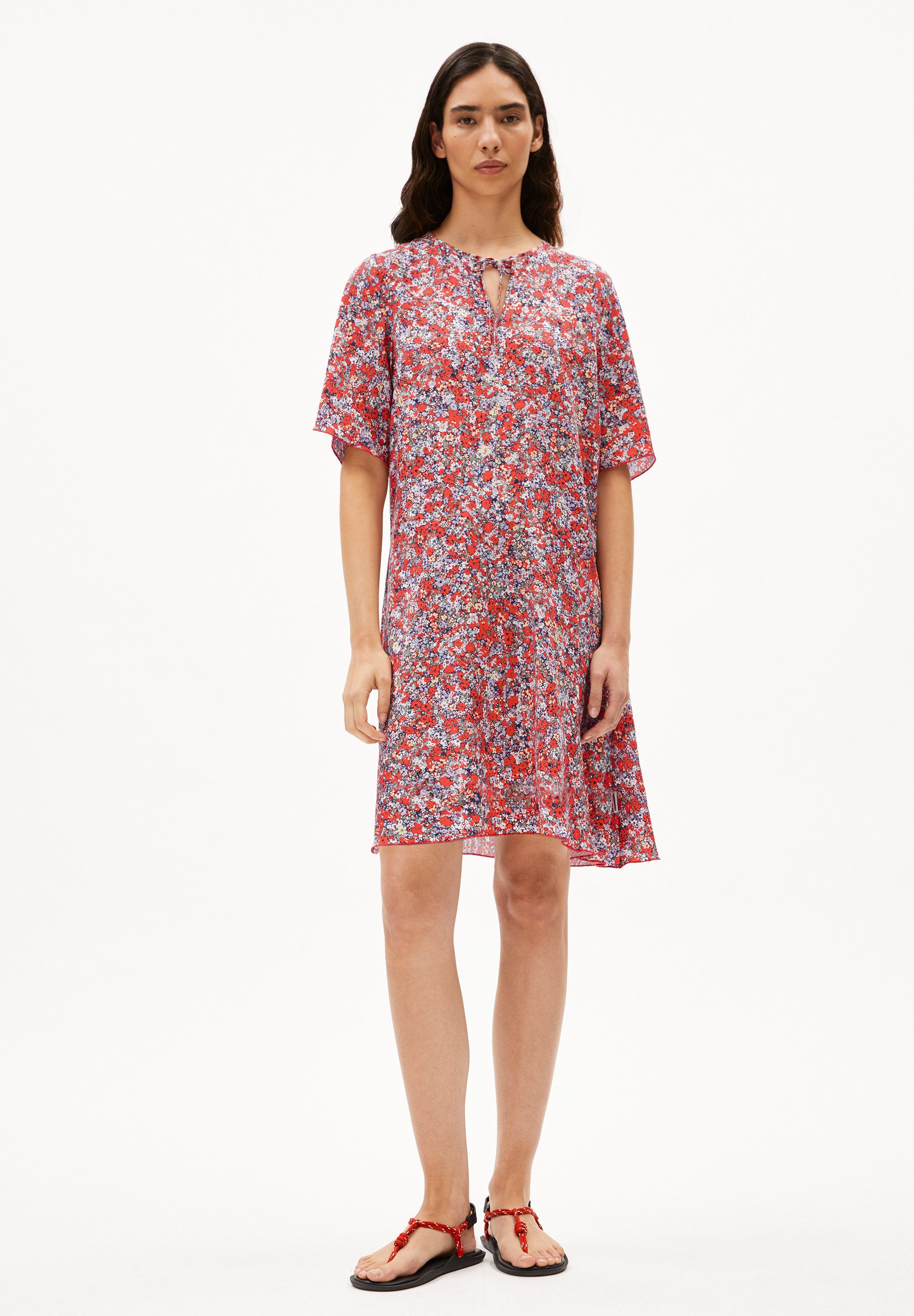 Armedangels Jerseykleid MAAERHA MOSAIC LINO Webkleid aus Leinen-Mix (Regula günstig online kaufen