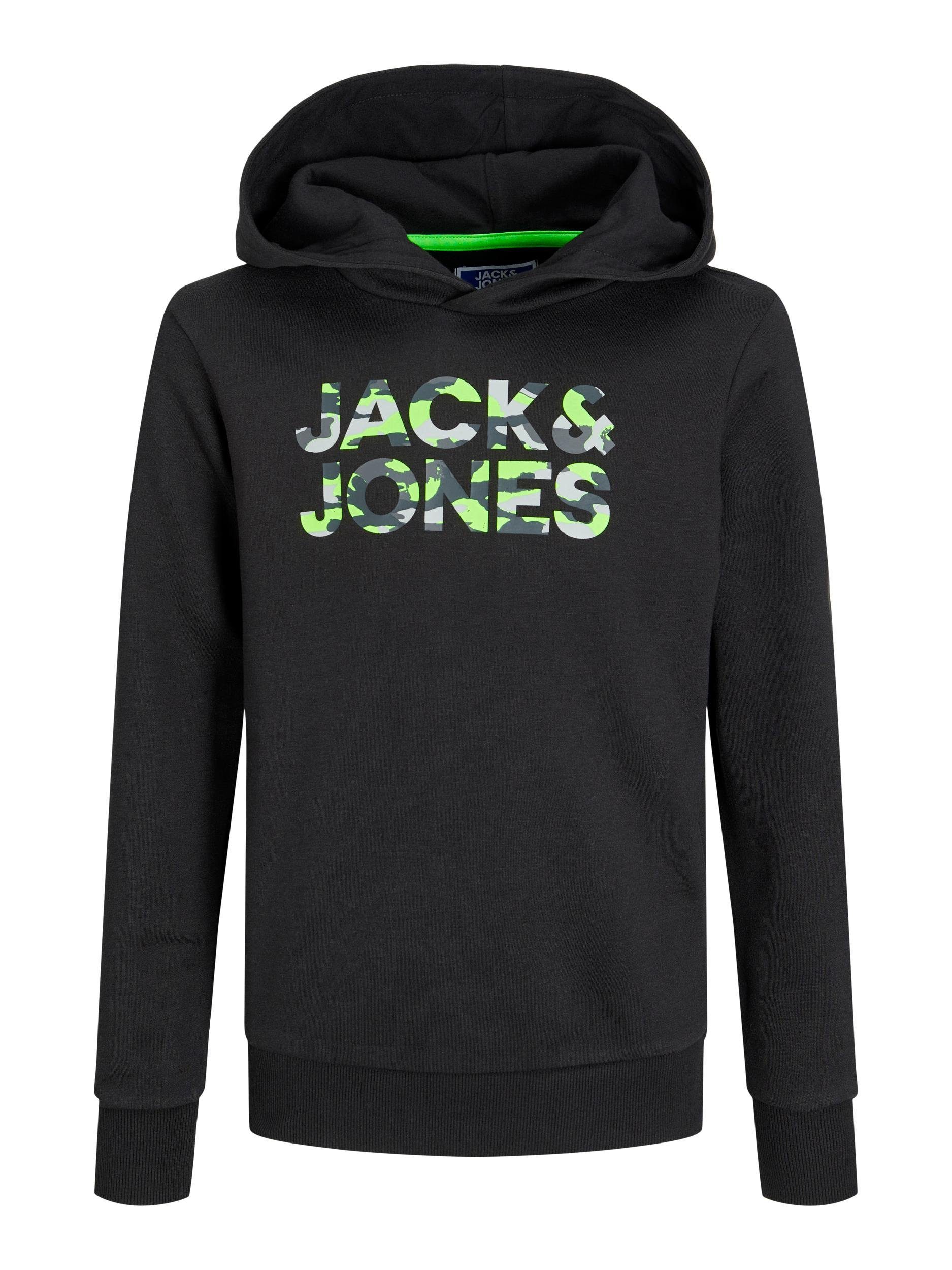 Jack & Junior JJMILES Jones Kapuzensweatshirt SWEAT JNR HOOD Black