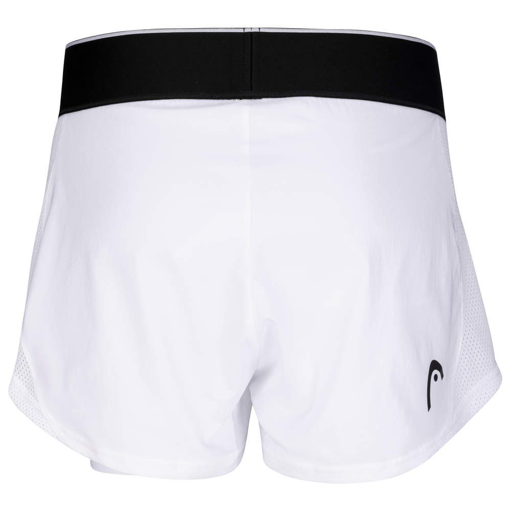 Head Shorts Tennishose mit Innenhose Robin weiss/schwarz Damen