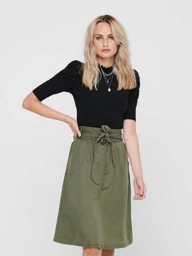 ONLY Stehkragenshirt ONLLIVE LOVE SCARLETT 2/4 TOP JRS Baumwollmischung, regular fit