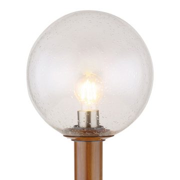 etc-shop Außen-Stehlampe, Leuchtmittel nicht inklusive, Außenleuchte Stehlampe Gartenleuchte Standleuchte braun Terrassenlampe