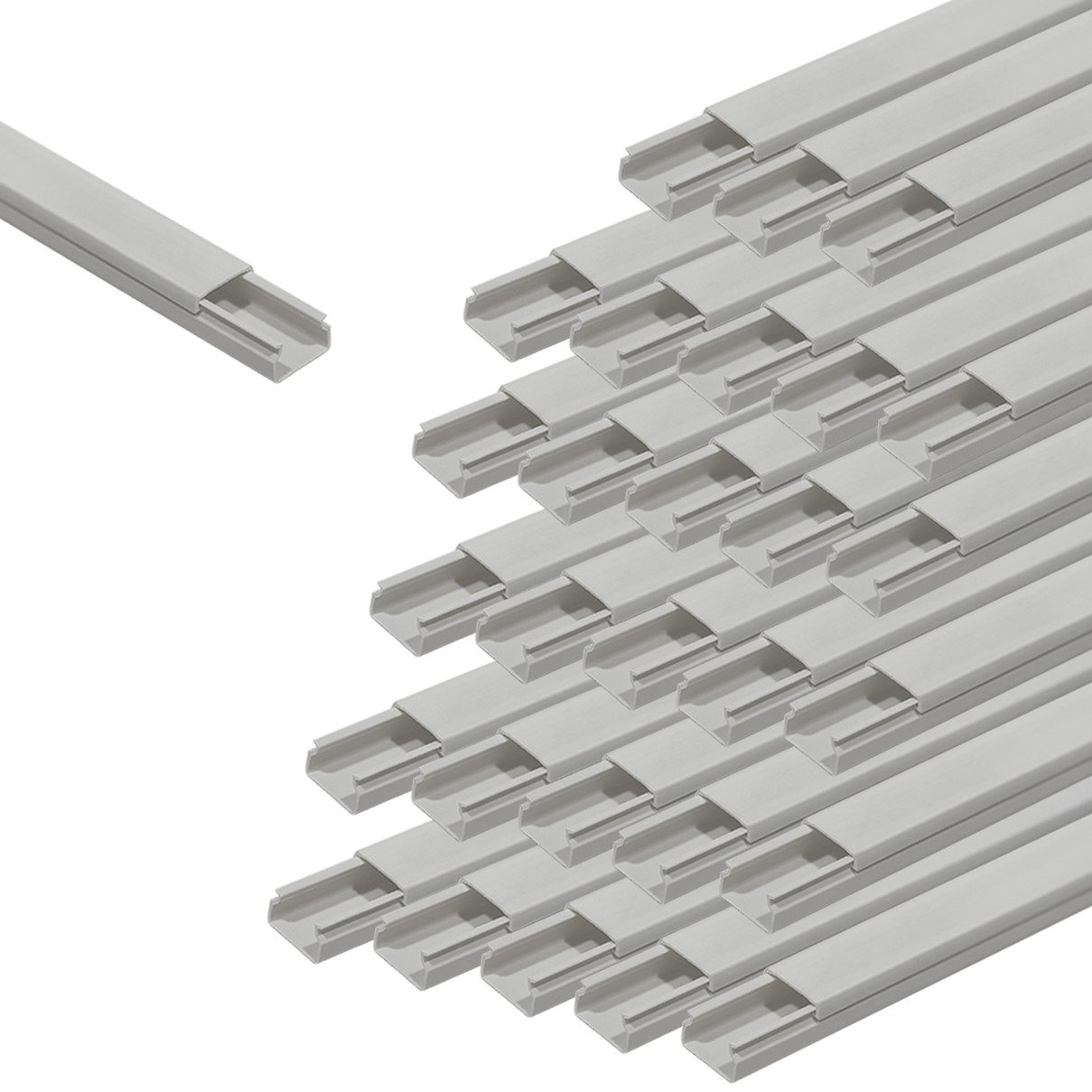 HELO24 Kabelkanal Installationskanal weiß schraubbar Kabelleiste PVC
