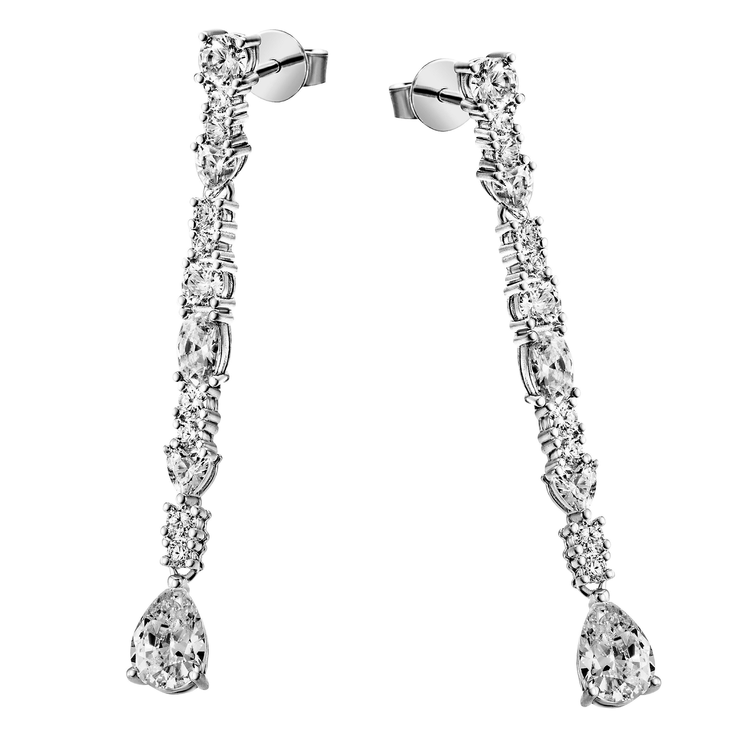 Firetti Paar Ohrstecker Schmuck Geschenk Silber 925 Ohrschmuck Ohrringe, mit Zirkonia (synth)