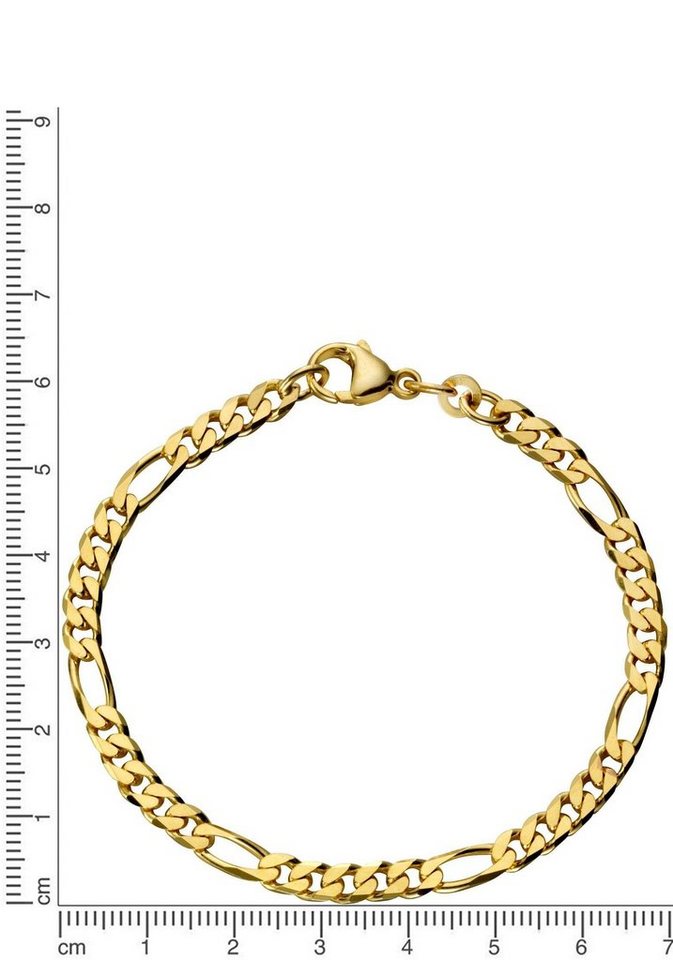 Firetti Goldarmband Schmuck Geschenk Gold 333 in Figarokettengliederung,  4,3 mm, zu Kleid, Shirt, Jeans, Sneaker! Anlass Geburtstag Weihnachten