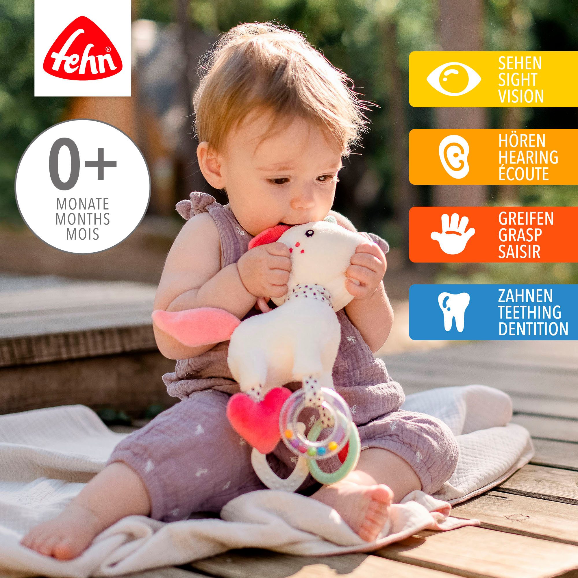 Fehn Greifspielzeug Aiko & Yuki, Activity-Einhorn günstig online kaufen