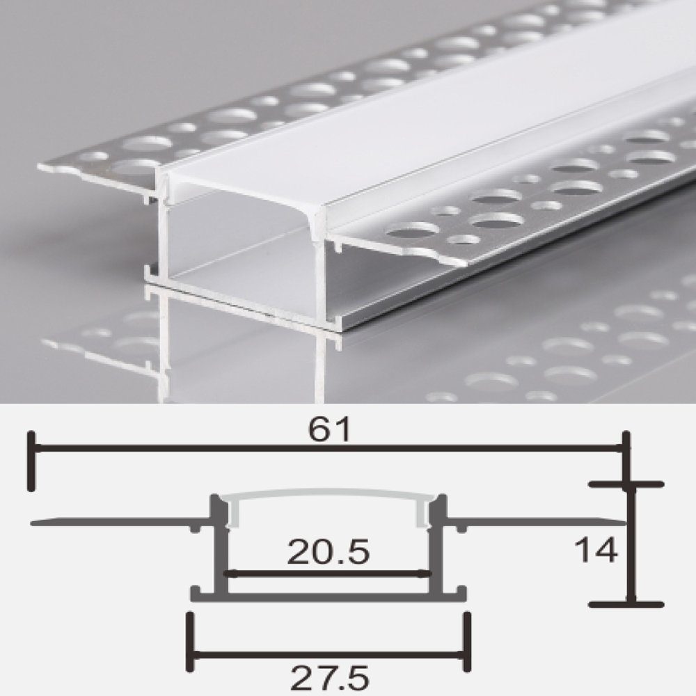 ENERGMiX LED-Stripe-Profil 2m Alu Profile Unterputz günstig online kaufen