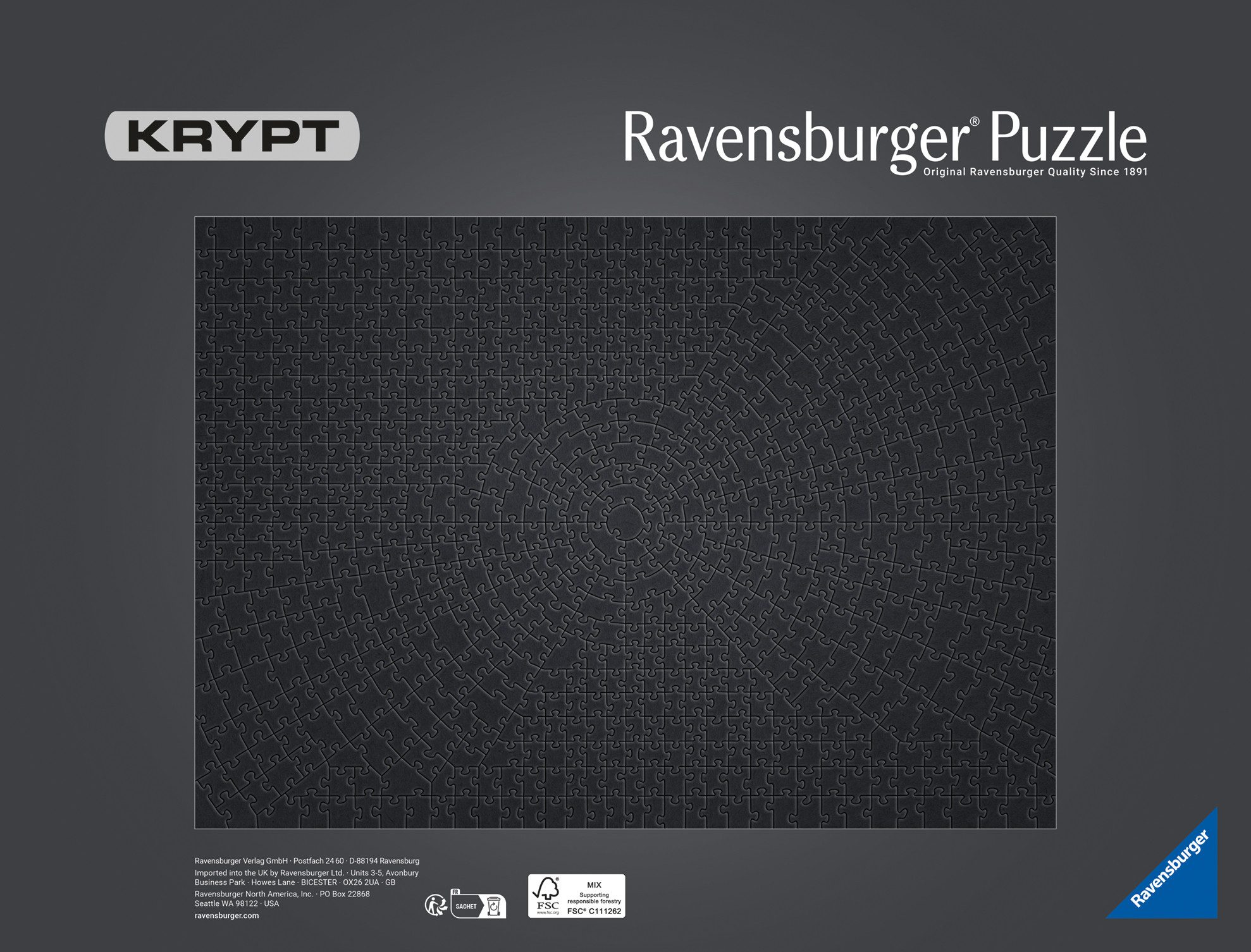 Ravensburger Puzzle Krypt Black, 736 Puzzleteile, Made in Germany günstig online kaufen