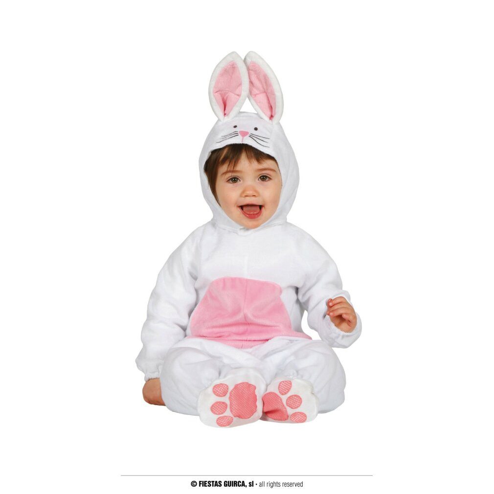 fiestasguirca Kostüm Guirca Kostüm Kaninchen Baby, Unisex-Kinder, weiß, 12-18 Monate