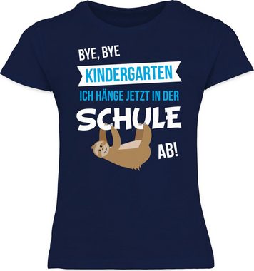 Shirtracer T-Shirt Bye, Bye Kindergarten Einschulung Mädchen