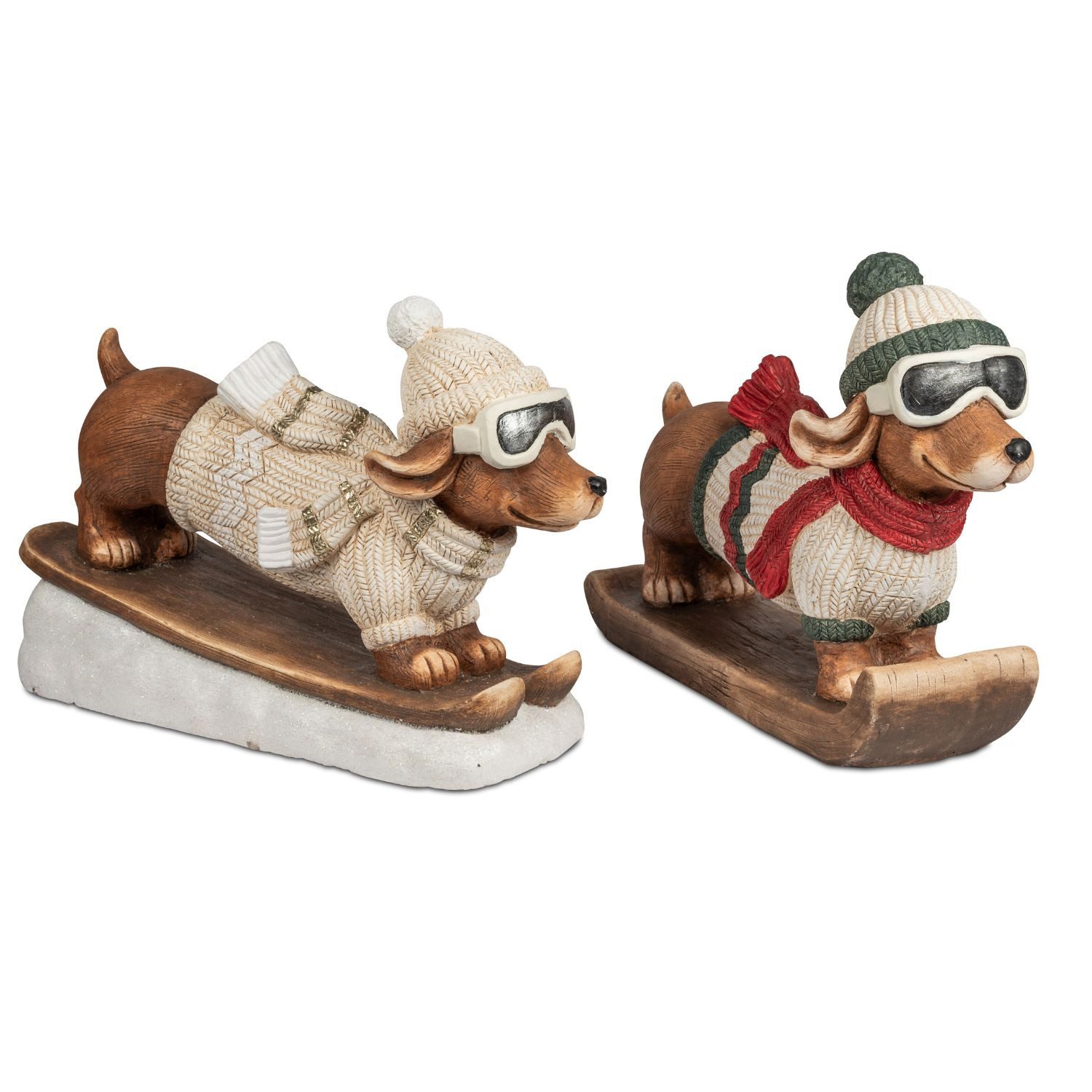 formano Weihnachtsfigur Winterzeit, handbemalt, Mehrfarbig, Dackel, H: cm