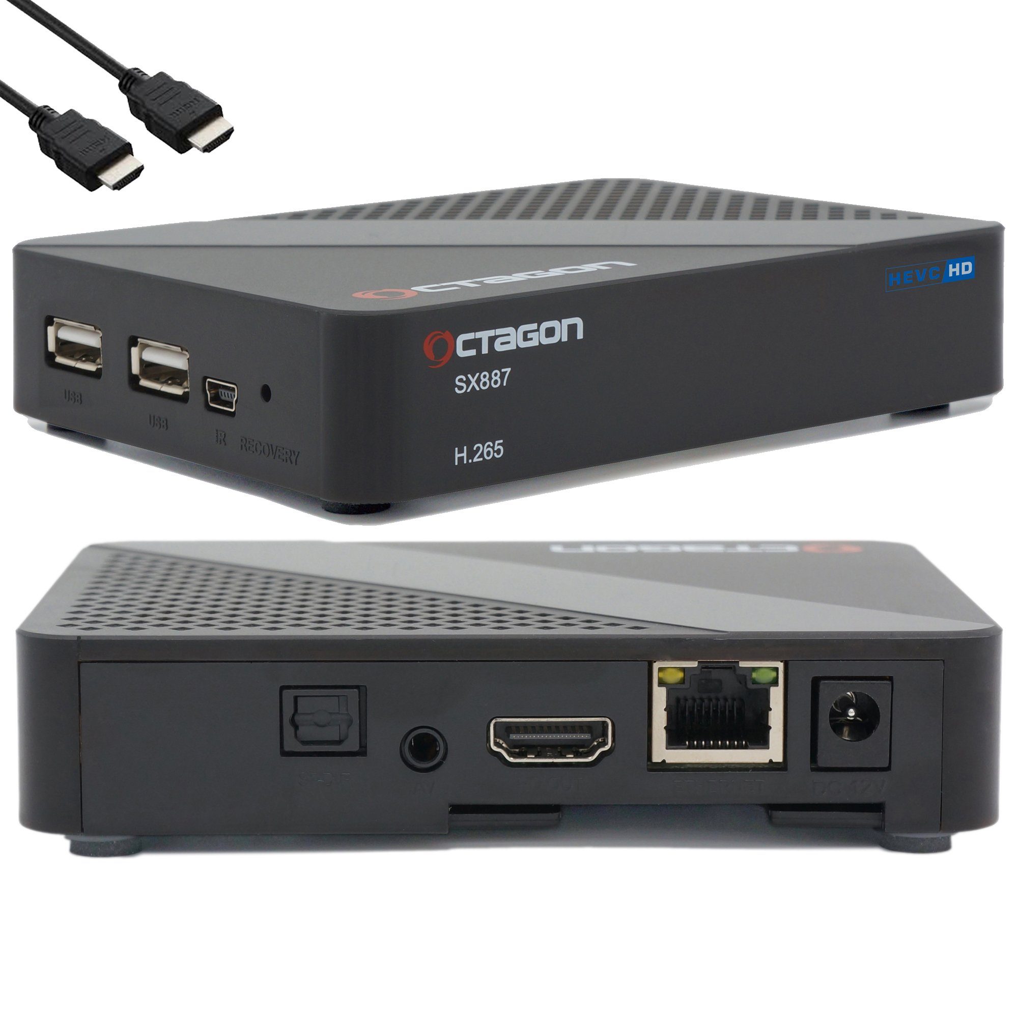 OCTAGON Streaming-Box H.265 HD IPTV IP SX887 Box HEVC Smart