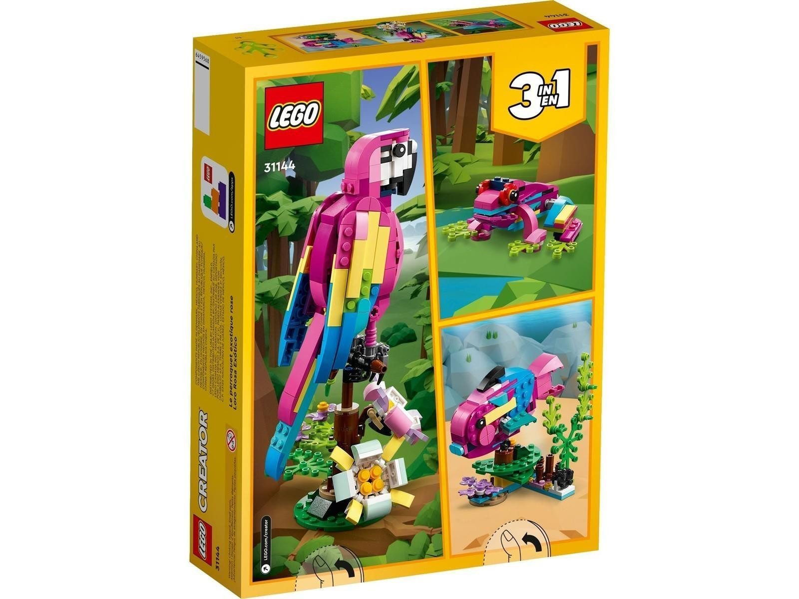 LEGO® LEGO® Creator 3in1 31144 Exotischer pinkfarbener Papagei Konstruktionsspielsteine, (253 St) – Bild 2 von 5