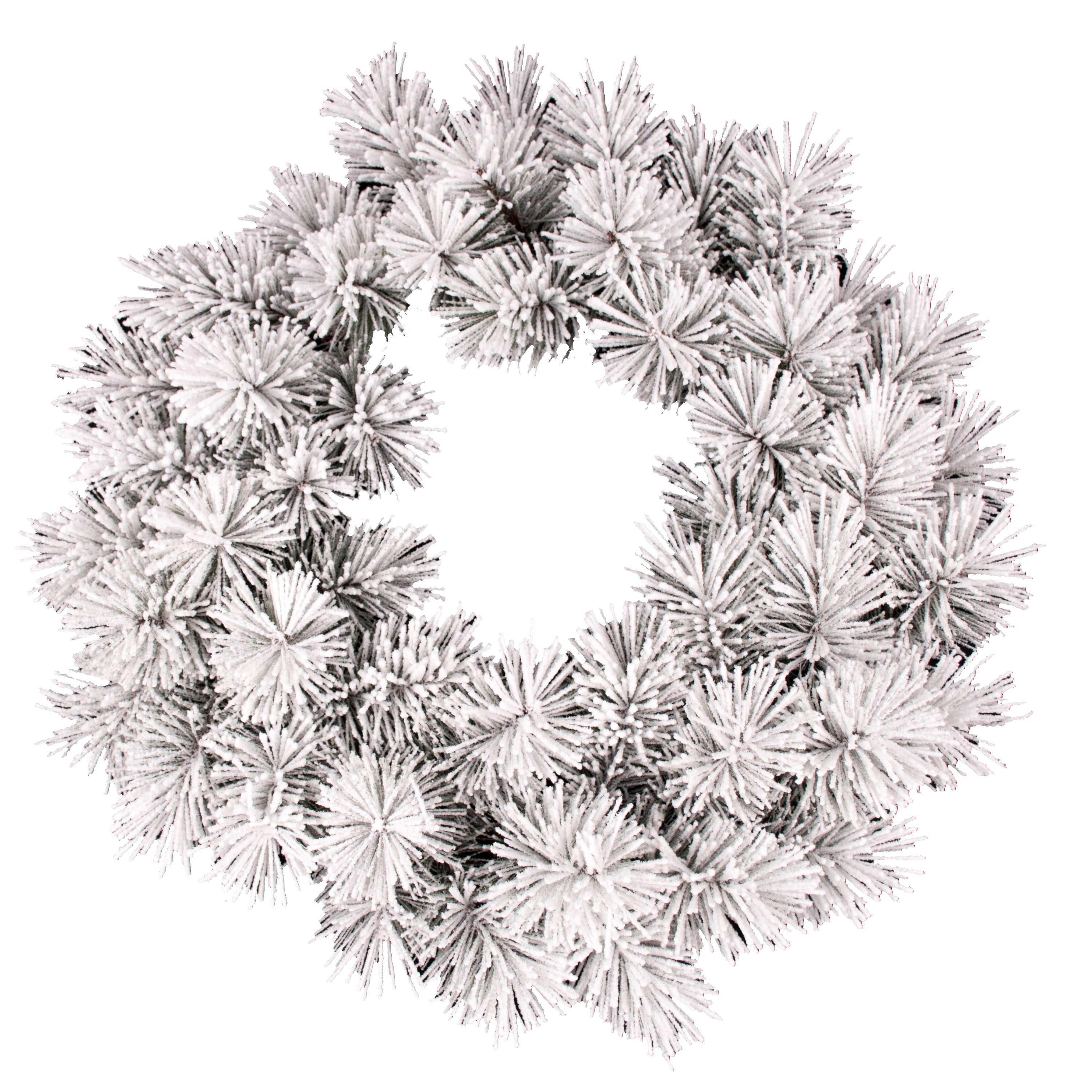 artplants Adventskranz Kunst Kiefernkranz Austin, beschneit, weiß, Ø 90 cm