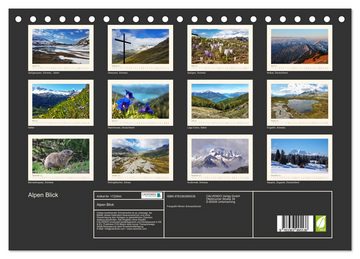 CALVENDO Wandkalender Alpen Blick (Tischkalender 2025 DIN A5 quer), CALVENDO Monatskalender