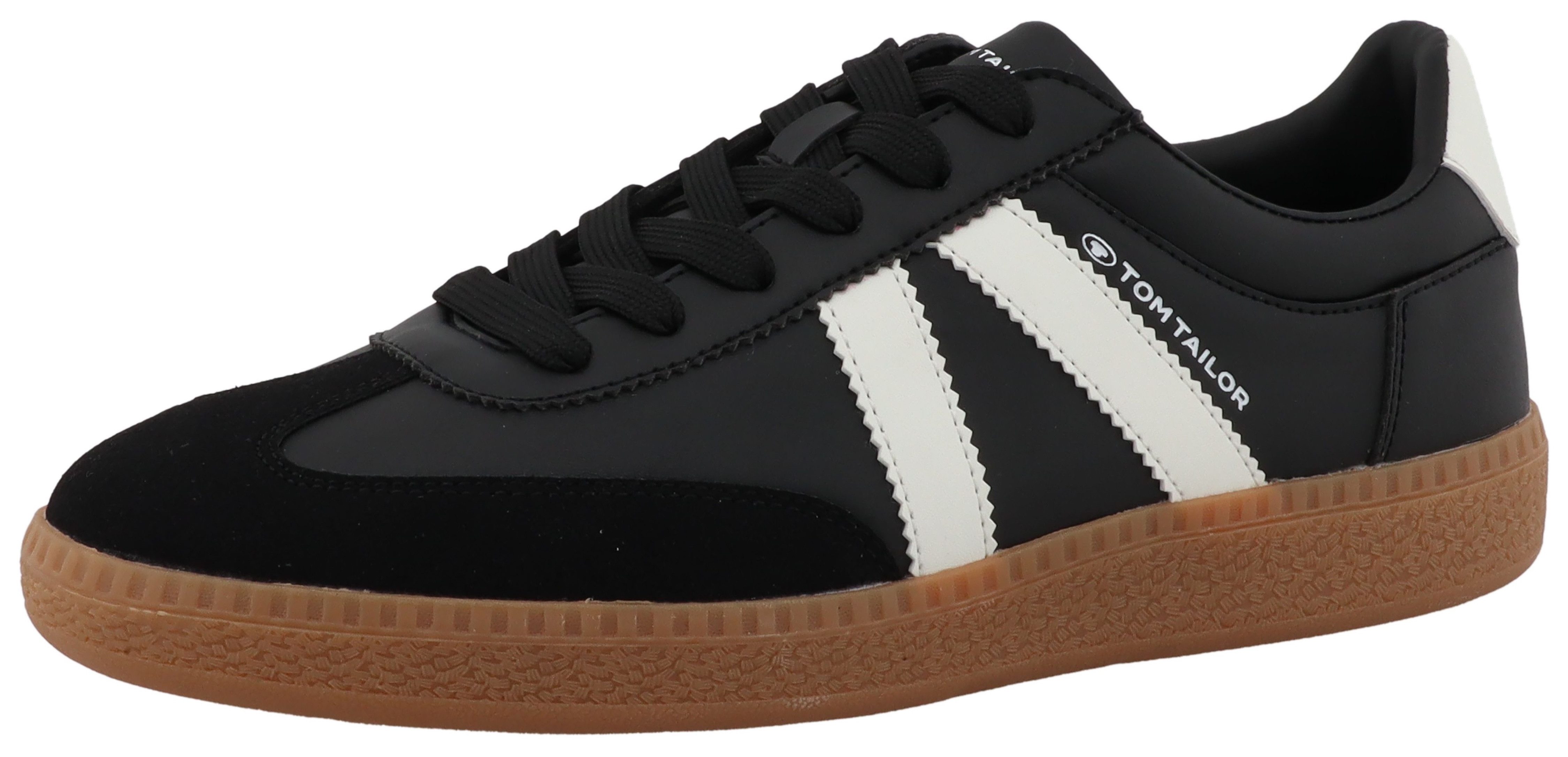 TOM TAILOR Kauthar Sneaker Freizeitschuh, Halbschuh, Schnürschuh mit Kontrastbesatz