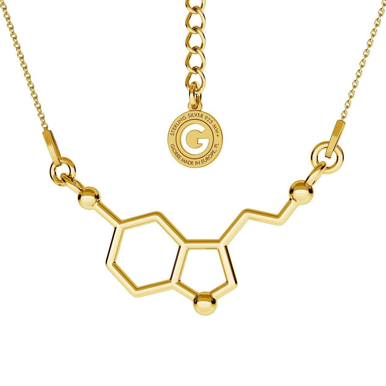 Halskette mit Serotonin Anhänger, Giorre Formel von mit chemischen der Kette