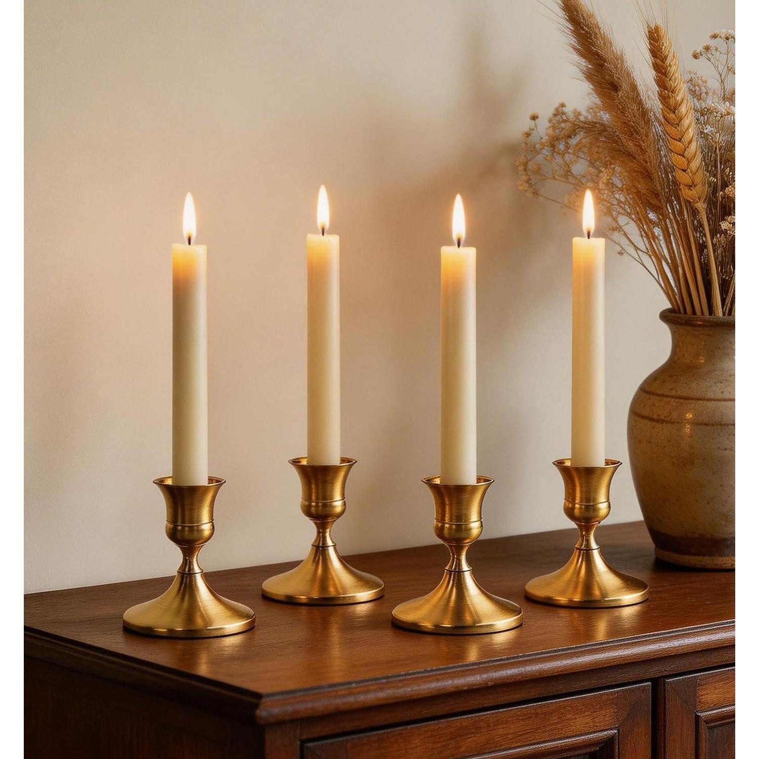 LuxusKollektion Kerzenständer Kerzenständer Gold 4er-Set (4 St)