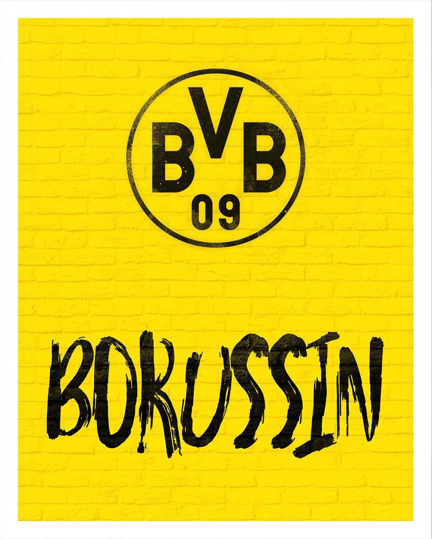 Wall-Art Poster Wandbild, Poster, Bild, Wandposter BVB Borussin