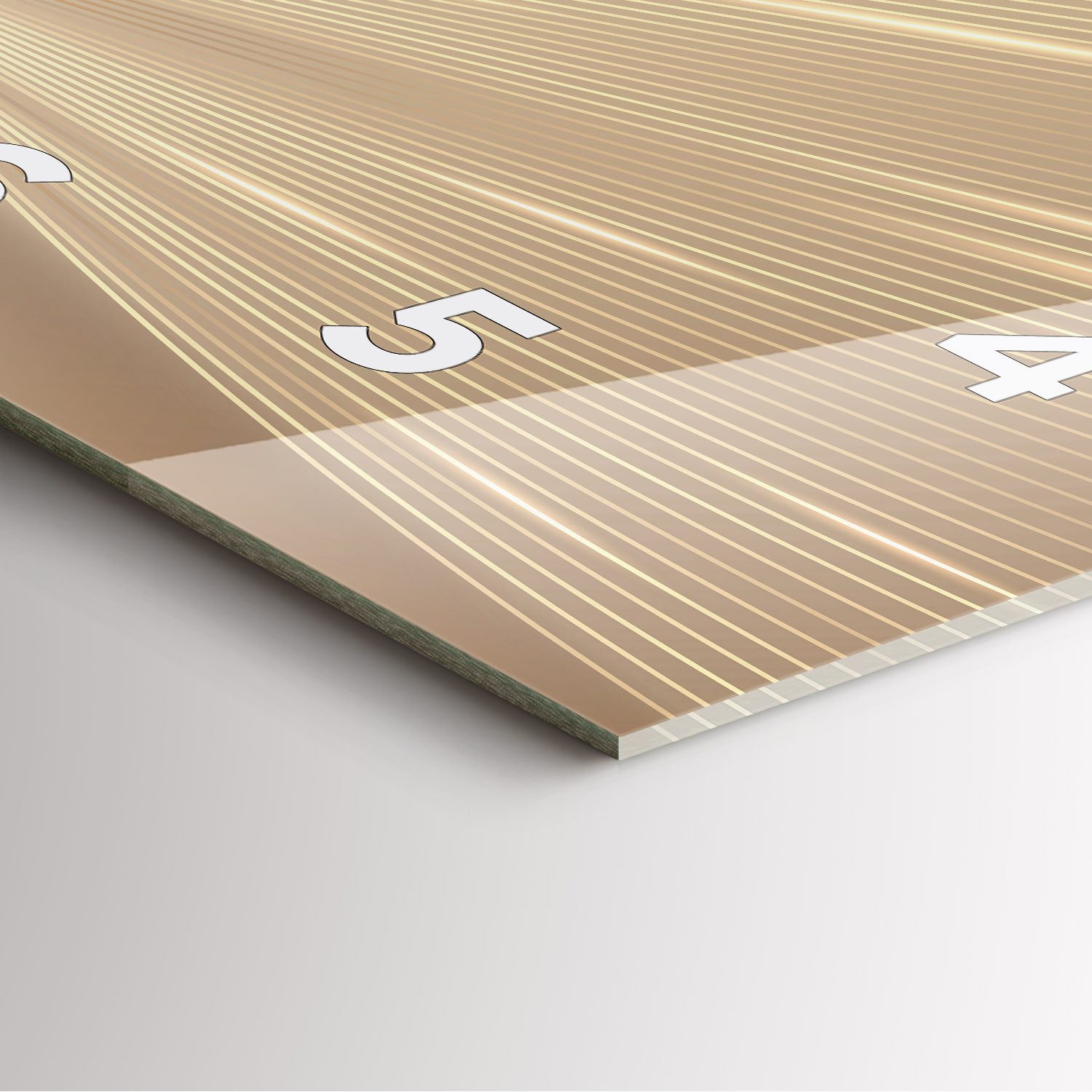 Tulup Wanduhr Rechteckige Glasuhr Abstrakte Helle Glamur-Uhr aus Gehärtetem Glas