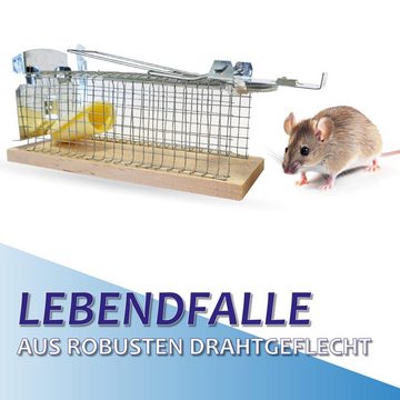 Bestlivings Lebendfalle Tierfreundliche Mausefalle 4er Set, Wiederverwendbare Mäusefalle - Tierfalle Maus