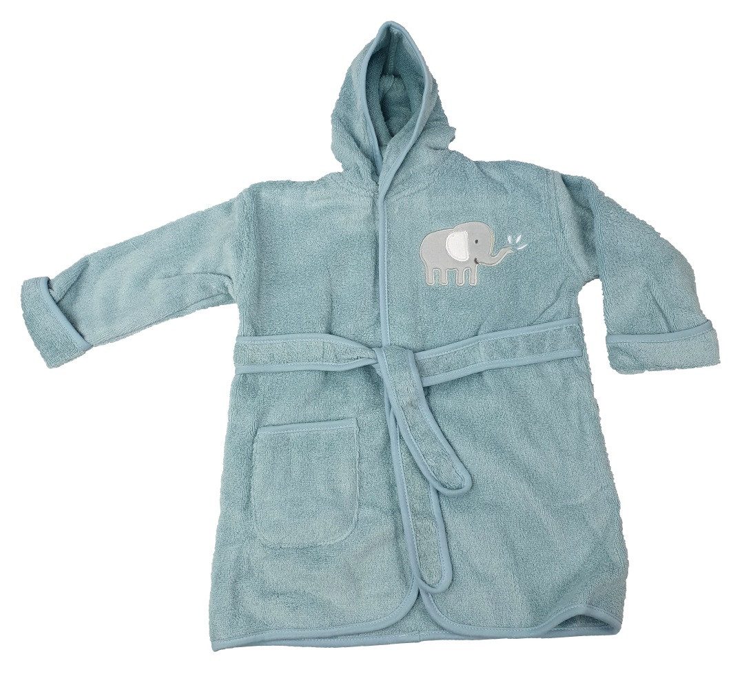 VewoTex Babybademantel Frottée Baby Bademantel » Morgenmantel & Kleinkinder Badetuch, 92, Baumwolle, Kapuze, Gürtel, 100% Baumwolle » mit Kapuze, Tasche und Gürtel