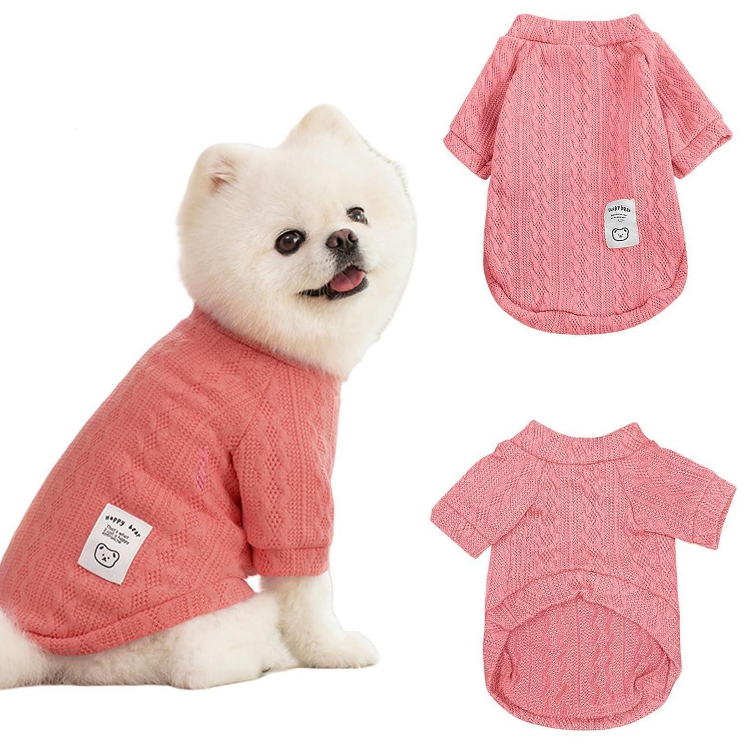 LuxusKollektion Tierpullover Pullover Rollkragen Rosa S