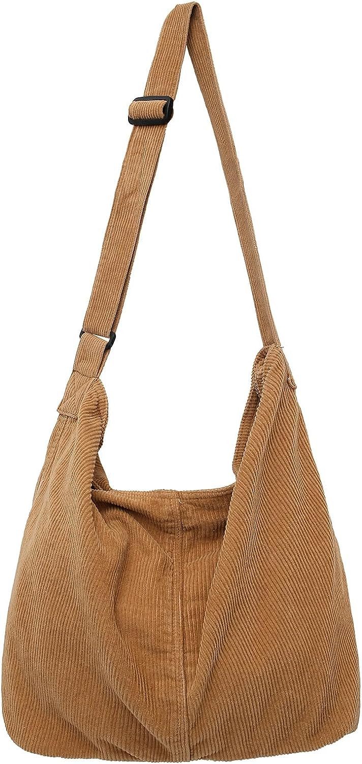 Bextsrack Schultertasche Cord Umhängetasche Casual Crossbody Mode Retro große Tasche (1-tlg)