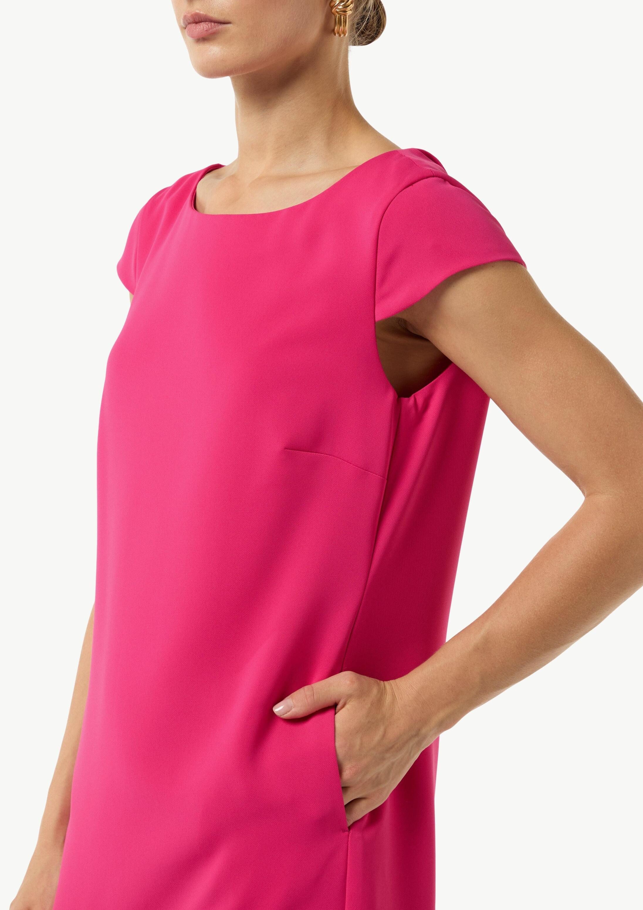 comma Midikleid Kleid Kurzes Kleid aus Crêpe