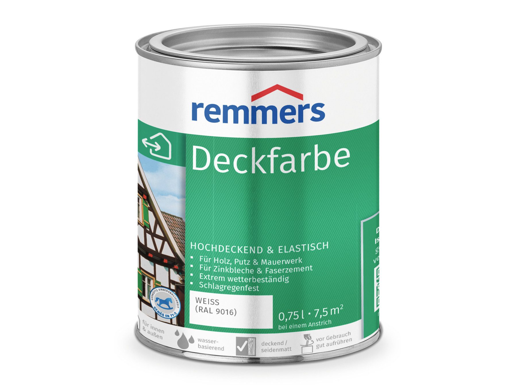Remmers Wetterschutzfarbe Deckfarbe 0,75 Liter, für viele Untergründe, hochdeckend, wetterfest
