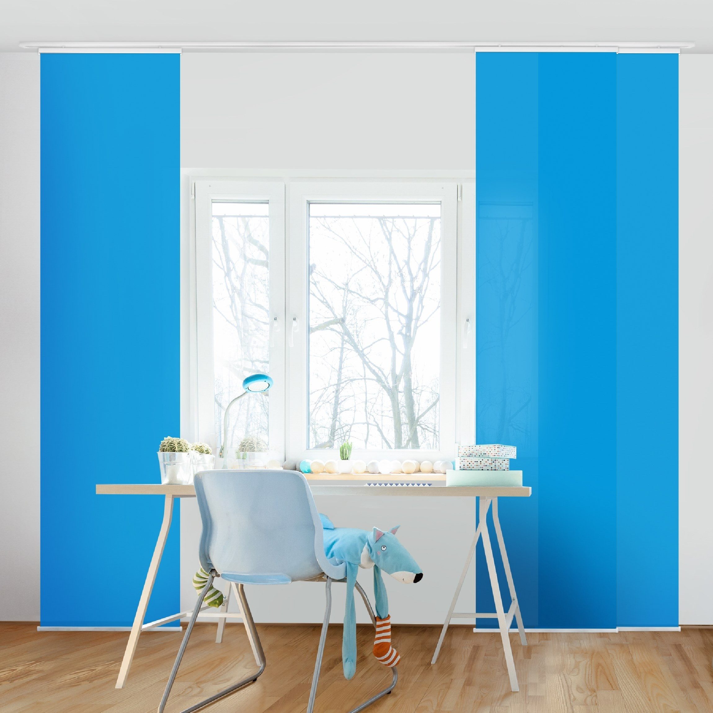 Bilderdepot24 Schiebegardine modern Flächenvorhang blickdicht Enzian, günstig online kaufen