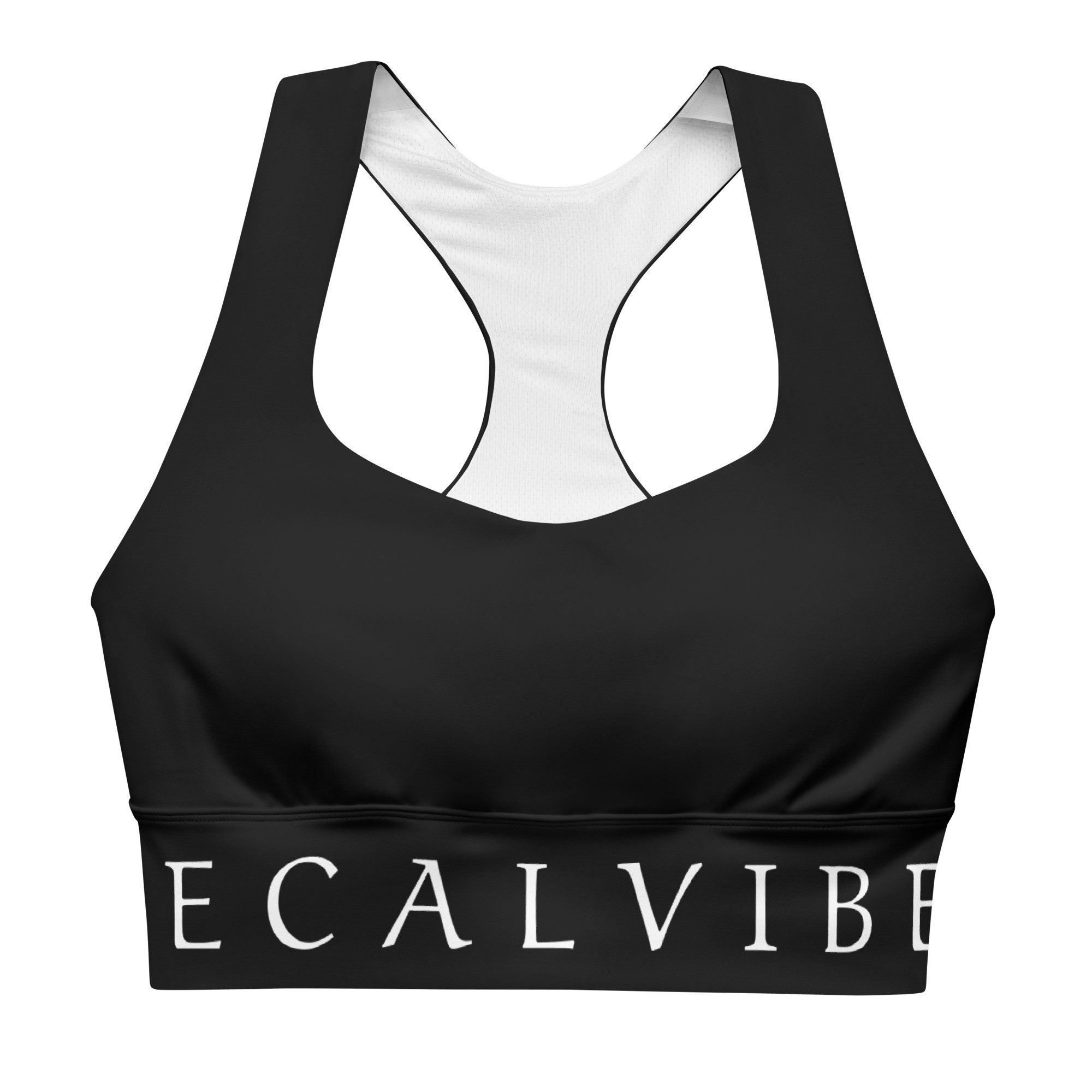 DECALVIBES Sport-BH Longline Sports Bra Classic Longline Design, starker Halt, herausnehmbare Pads, atmungsaktiv