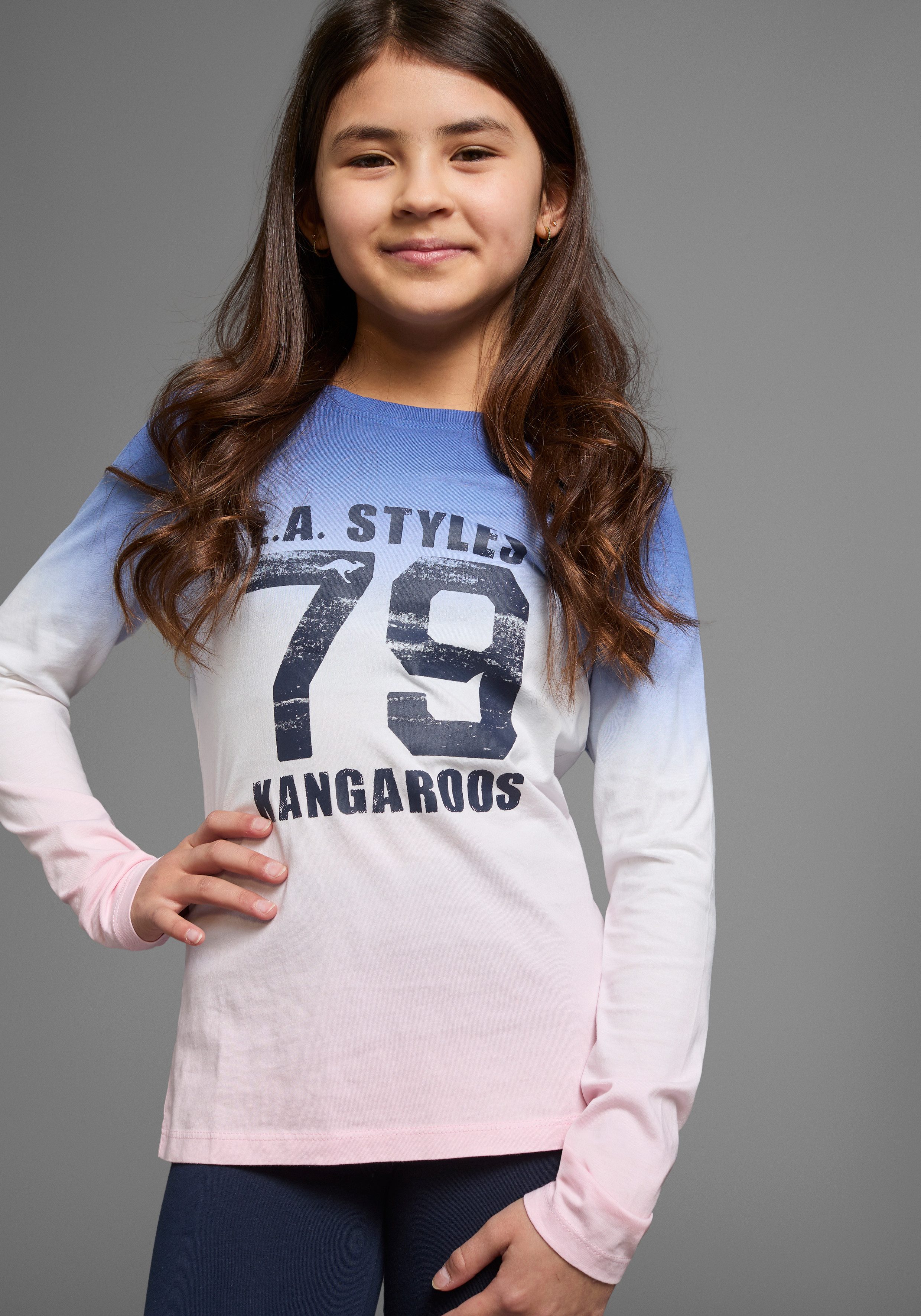 KangaROOS Langarmshirt Langarm, taillierter Schnitt, mit günstig online kaufen
