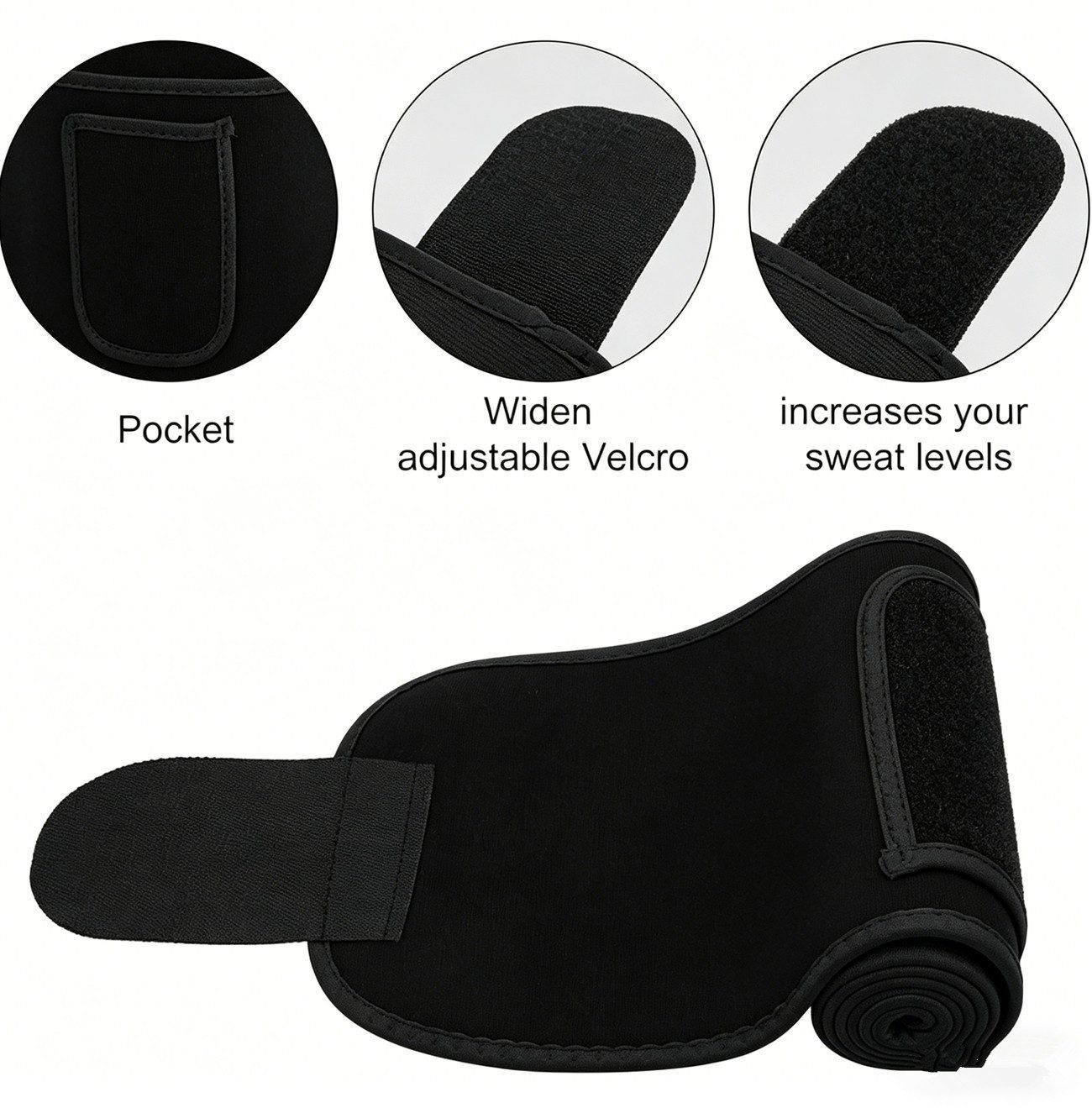 FANNOU Bauchweggürtel Bauchweggürtel Herren Damen, Hula Hoop Gürtel Bauch Weg Trainer, Sweat Belt Waisttrainer mit Handytasche – Bild 2 von 5