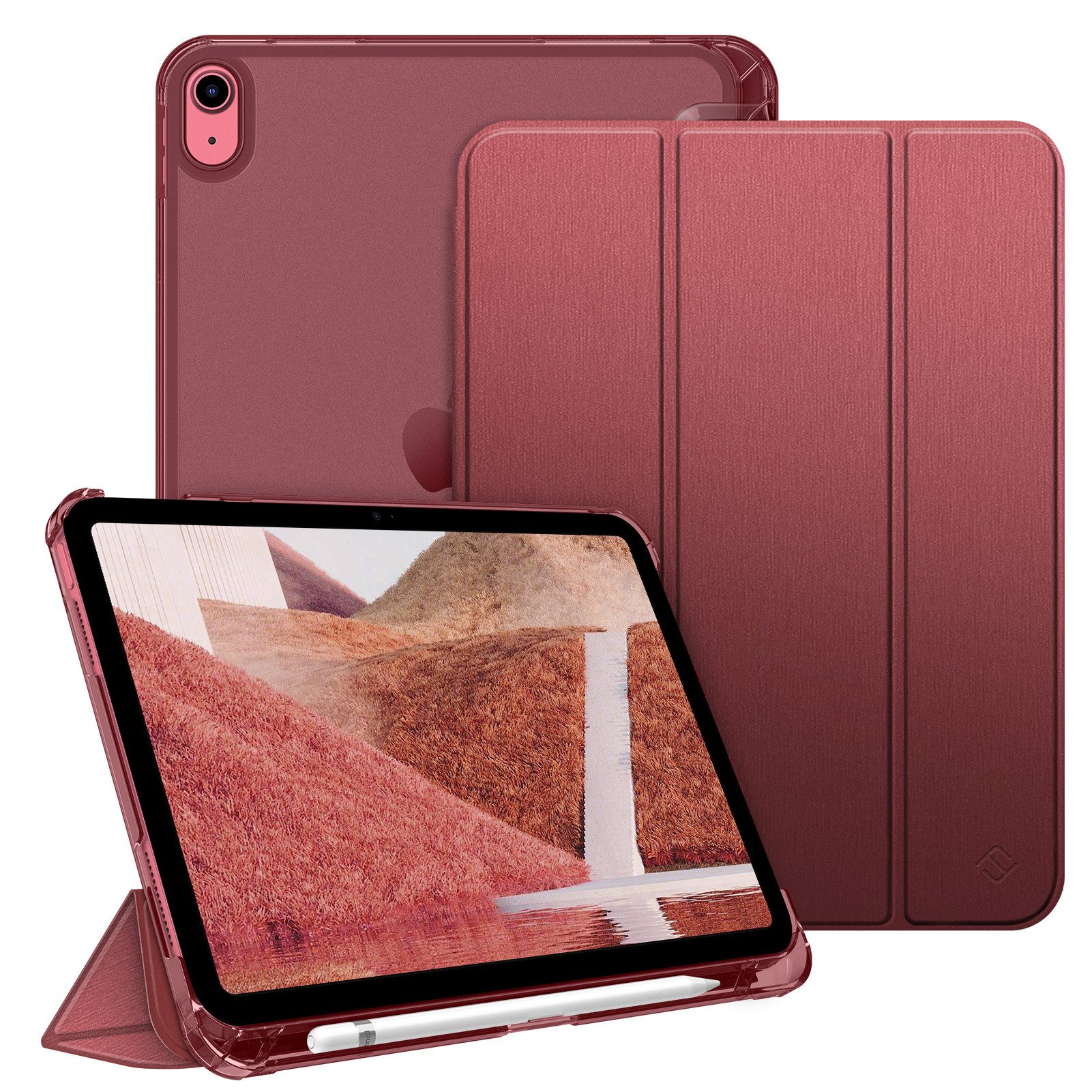 Fintie Tablet-Hülle für iPad 11 Generation 11‘’ 2025 (A16), iPad 10 Generation 10.9'' 2022, ultradünn, mit Stifthalter, transparenter Rückseite, Auto Schlaf/Wach