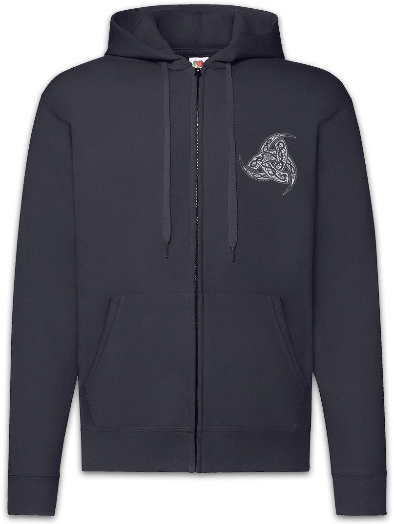Urban Backwoods Sweatjacke Odhins Horns Ornaments Zipper Hoodie Skål Skal Trinkhorn Wikinger (1-tlg) Drinking Horn Vikings Skol