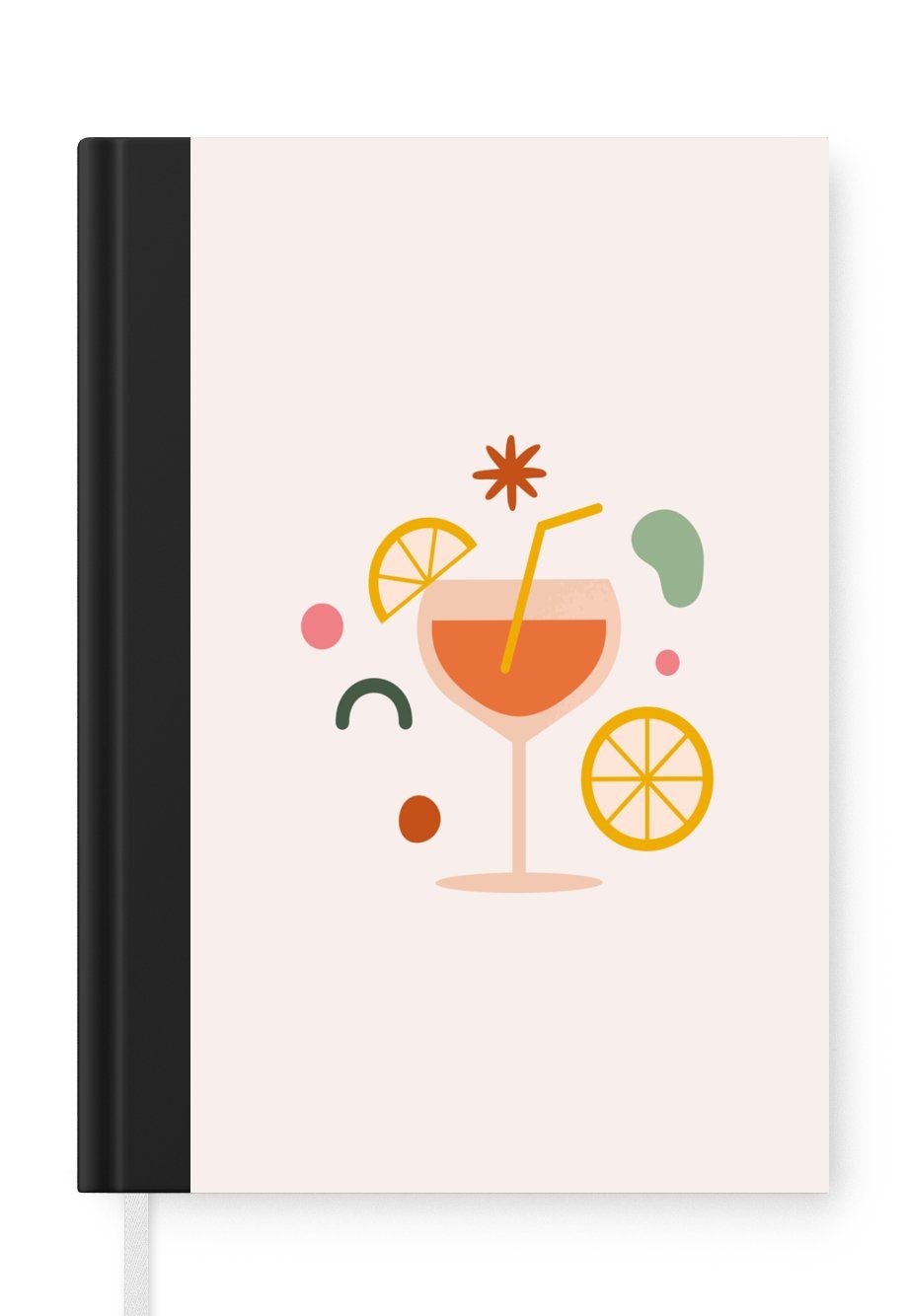 MuchoWow Notizbuch Cocktail - Sommer - Zitrusfrüchte, Journal, Merkzettel, Tagebuch, Notizheft, A5, 98 Seiten, Haushaltsbuch