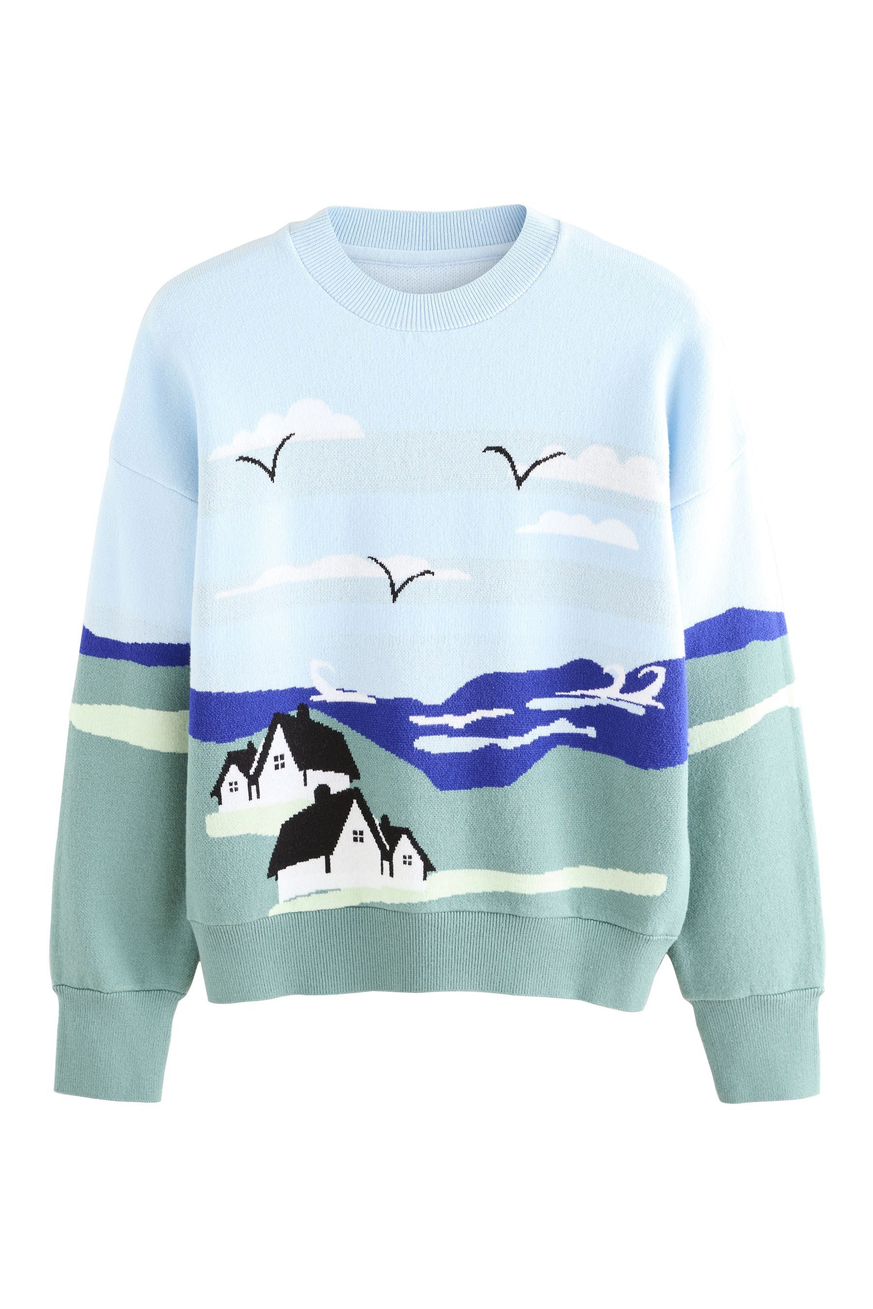 Next Rundhalspullover Rundhals-Sweatshirt mit langen Ärmeln günstig online kaufen