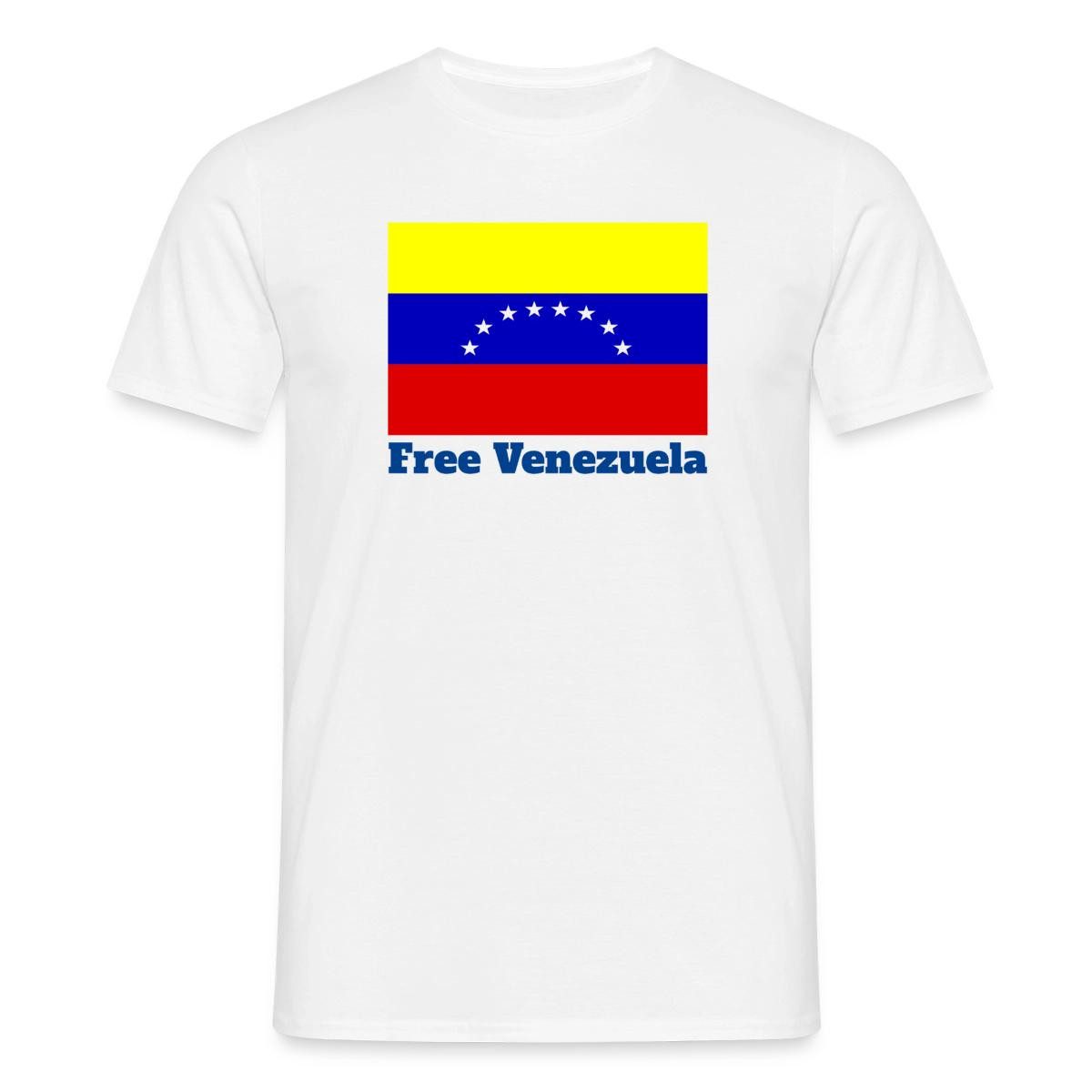 Spreadshirt T-Shirt Venezuela Flagge Free Venezuela Männer T-Shirt (1-tlg)