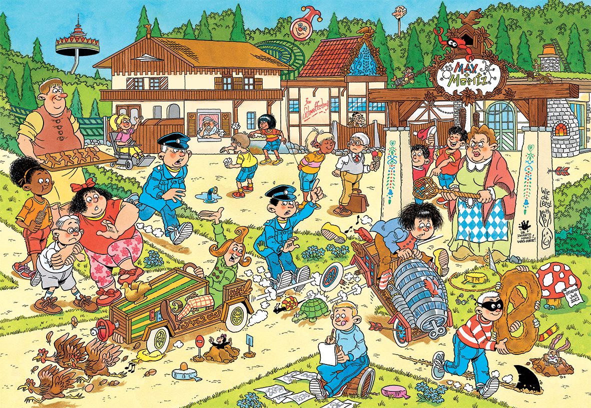 Jan van Haasteren Puzzle Jan van Haasteren Junior 9 Efteling Max & Moritz 360 Teile Puzzle, 360 Puzzleteile