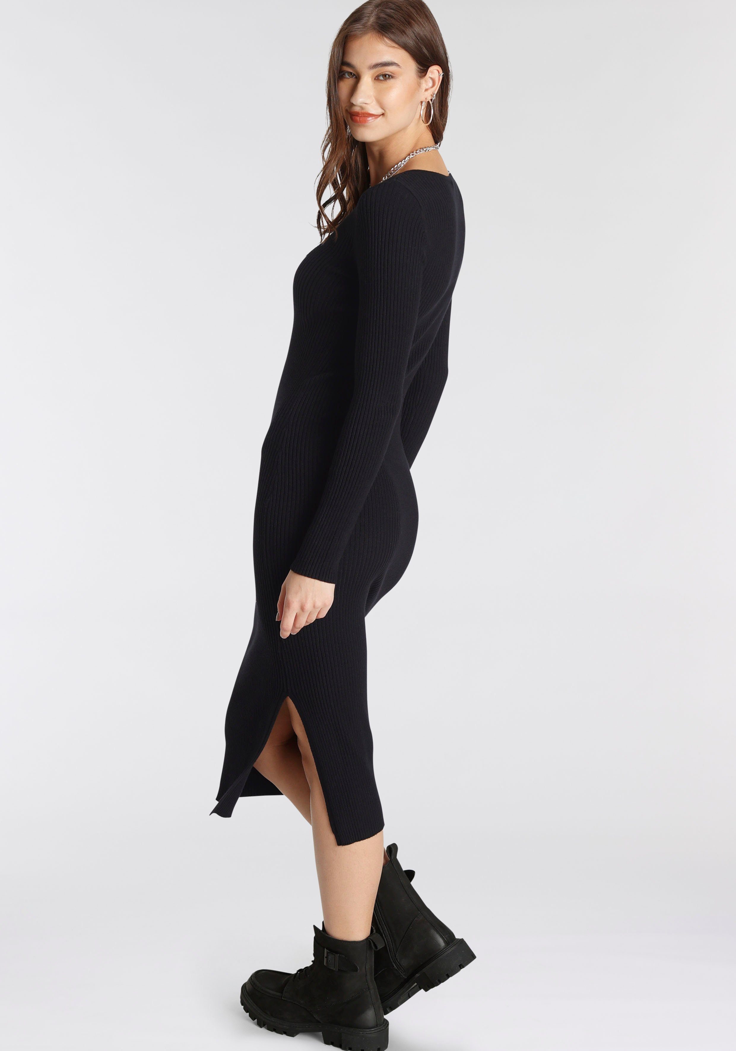 AJC Strickkleid festlicher Anlass, wadenlang, figurbetont, günstig online kaufen