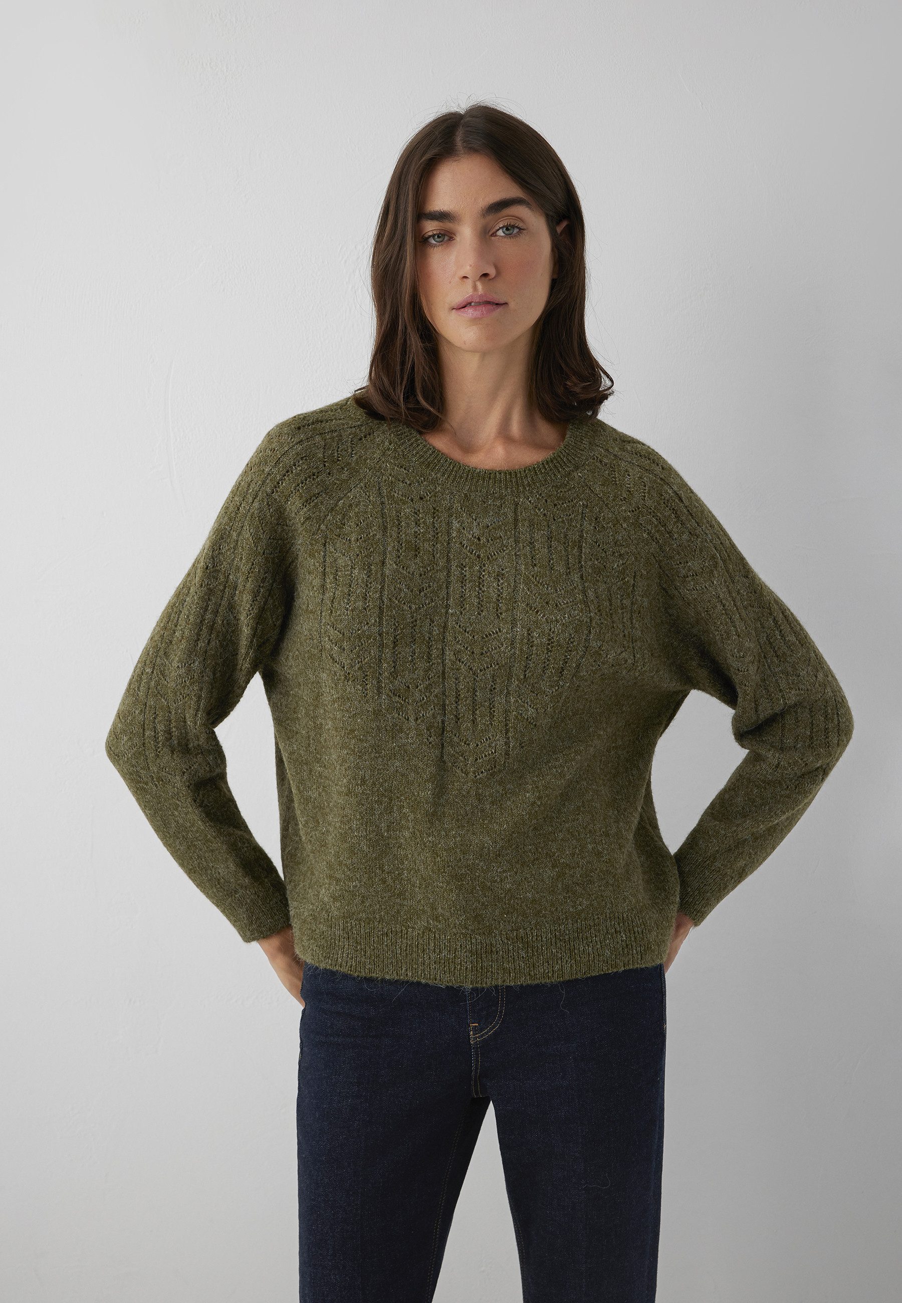 Mavi Rundhalspullover CREW NECK SWEATER Pullover Strukturiert