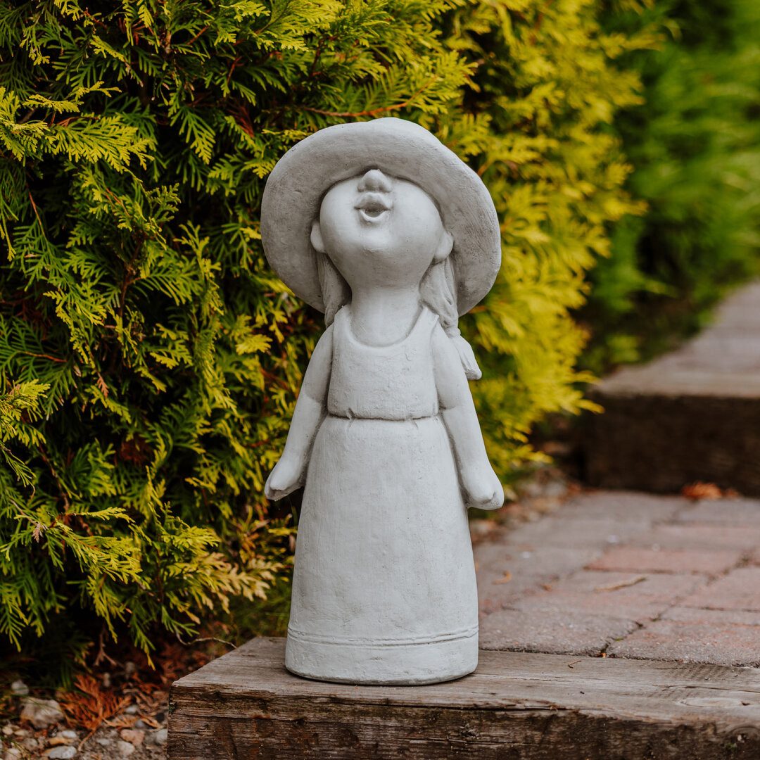 gartendekoparadies.de Gartenfigur Mädchen Figur, Steinfigur, H. 49 cm, 17 kg, Frostsicher