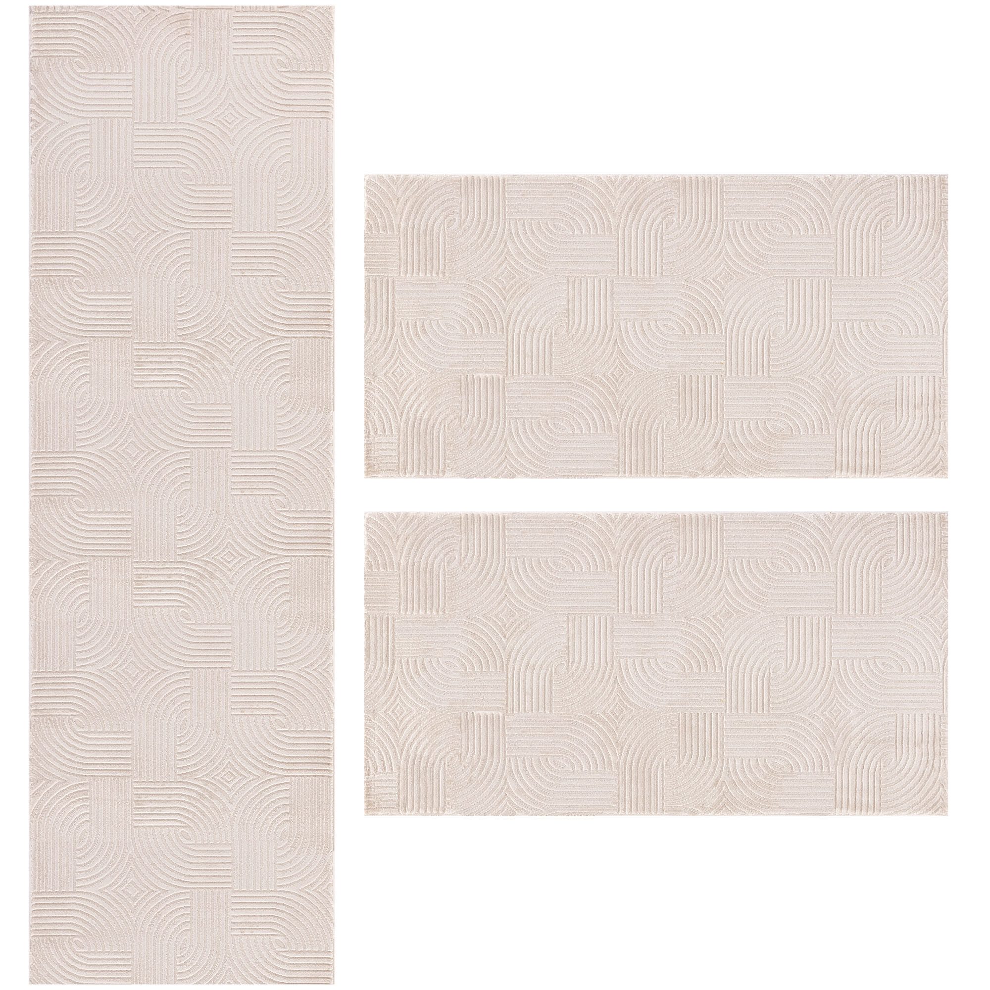 Carpettex Kurzflor-Bettumrandung Skandinavisches Boho Muster, Höhe günstig online kaufen