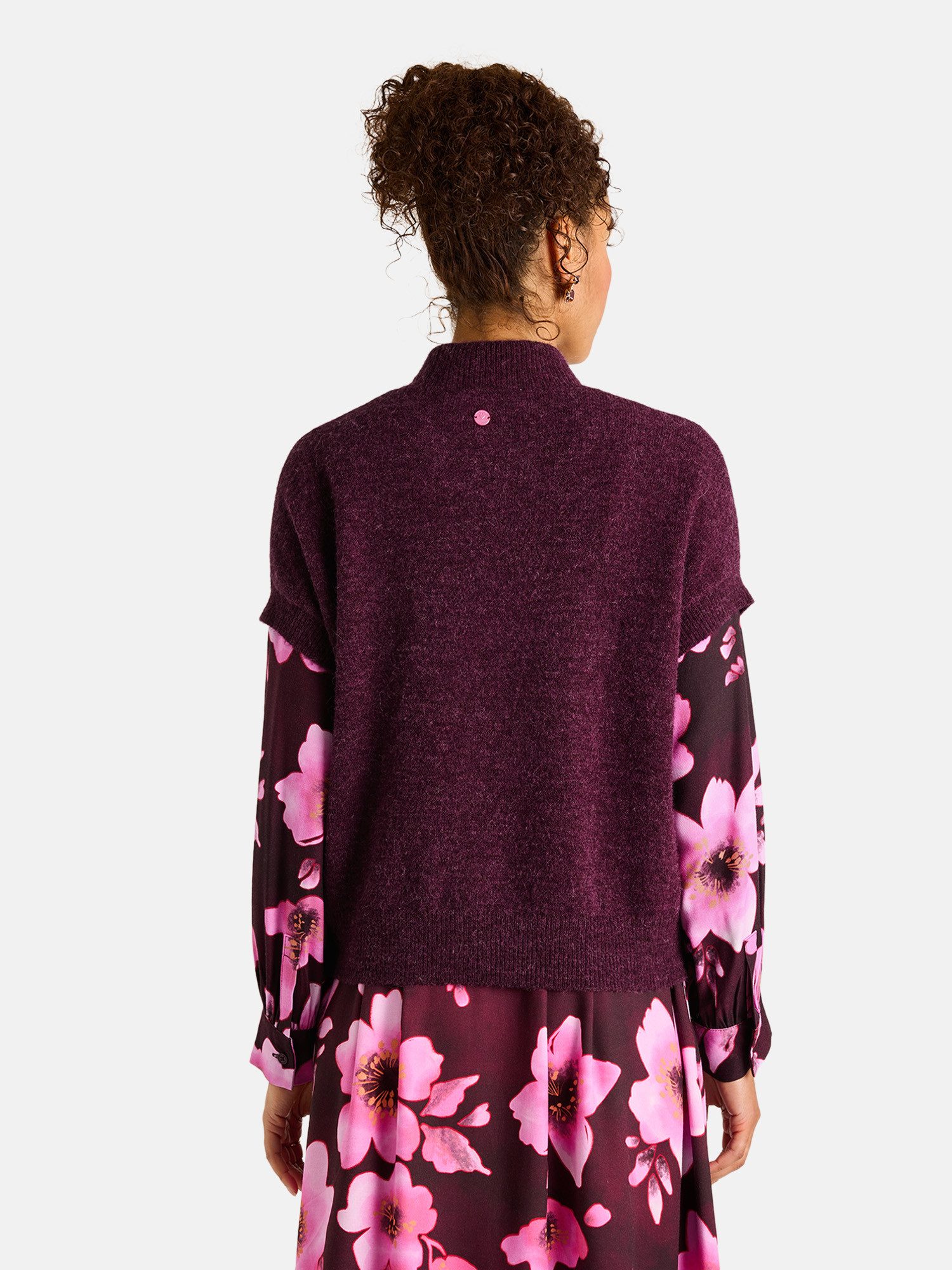 Lieblingsstück Kurzarmpullover BangaL mit geripptem Stehkragen
