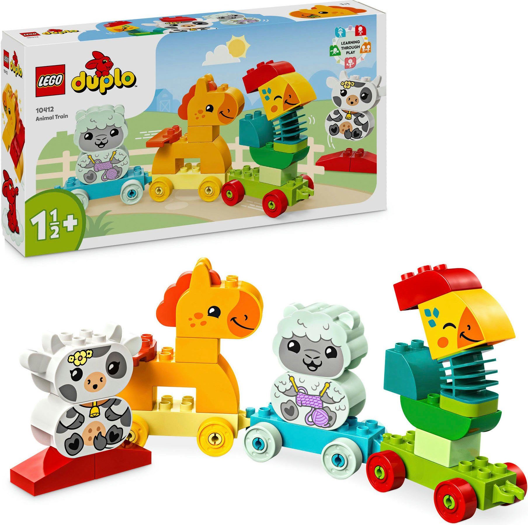 LEGO® Konstruktionsspielsteine Tierzug (10412), DUPLO My First, (19 St), Made in Europe